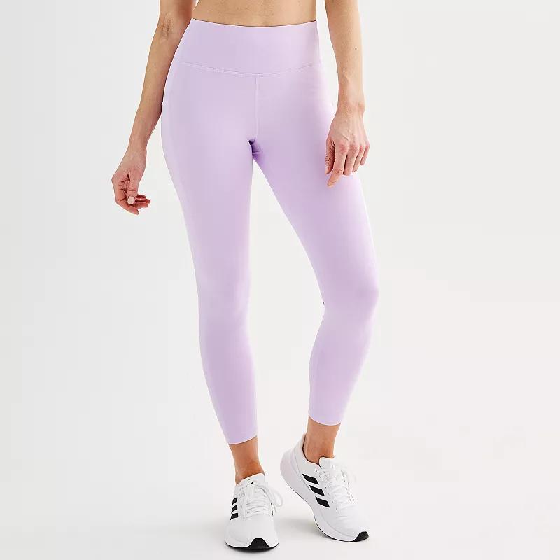 Women's Tek Gear® Ultrastretch High-Waisted Side Pocket 7/8 Leggings, Size: Large, Kalari Green Product Image