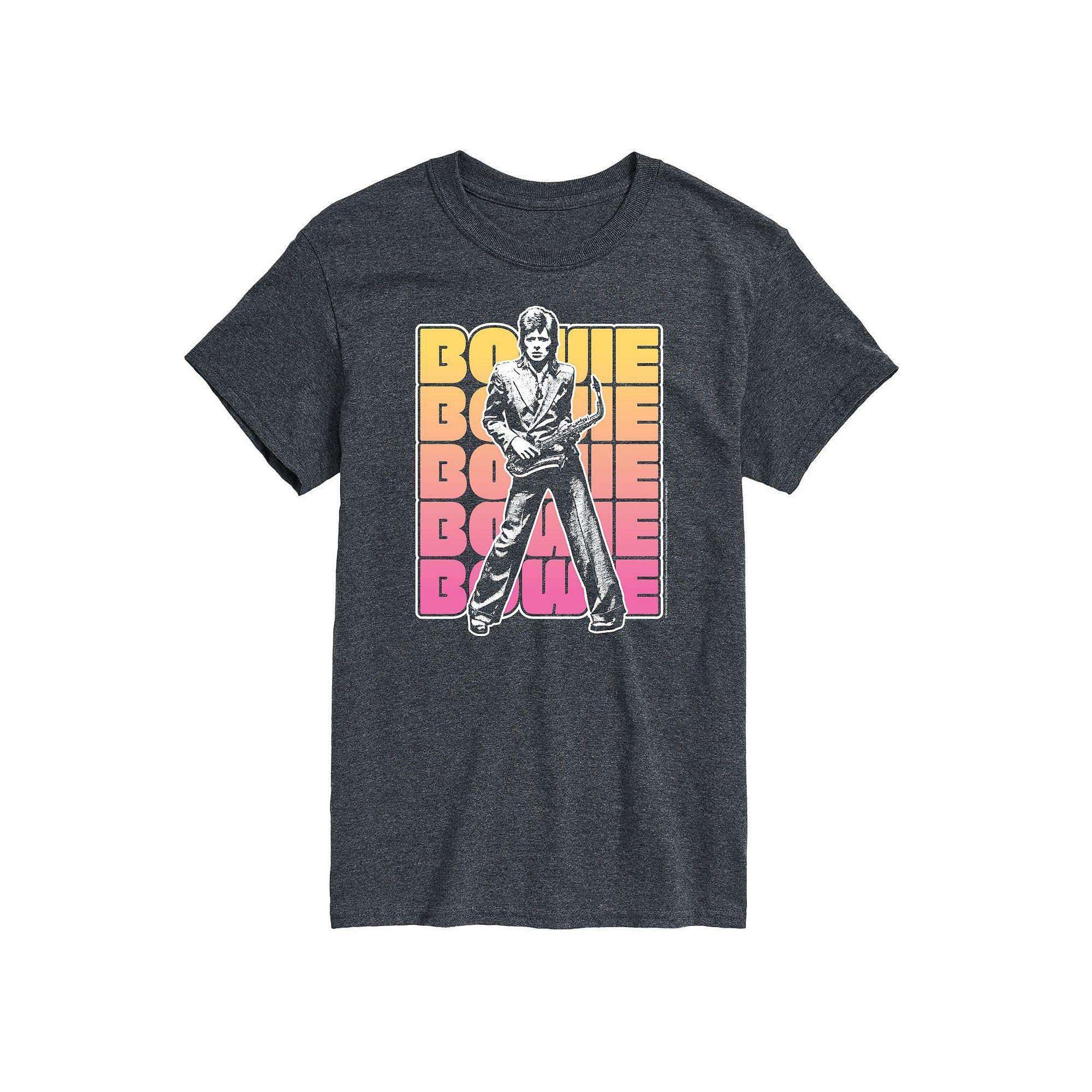 Big & Tall David Bowie Stacked Graphic Tee, Mens Blue Product Image
