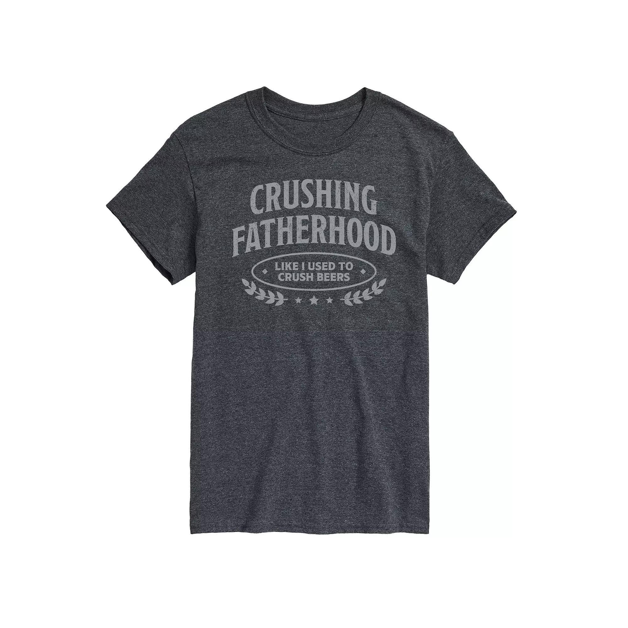Mens Crushing Fatherhood Graphic Tee Heather Grey Product Image