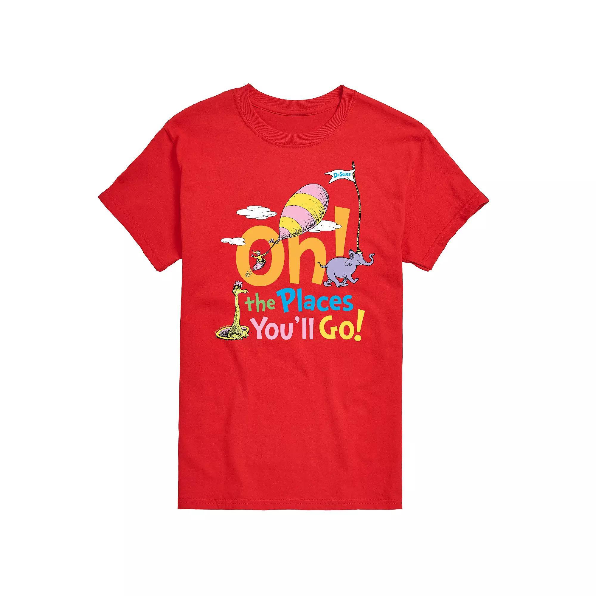 Big & Tall Dr. Seuss Places You'll Go Tee, Men's, Size: 4XB, Gray Product Image
