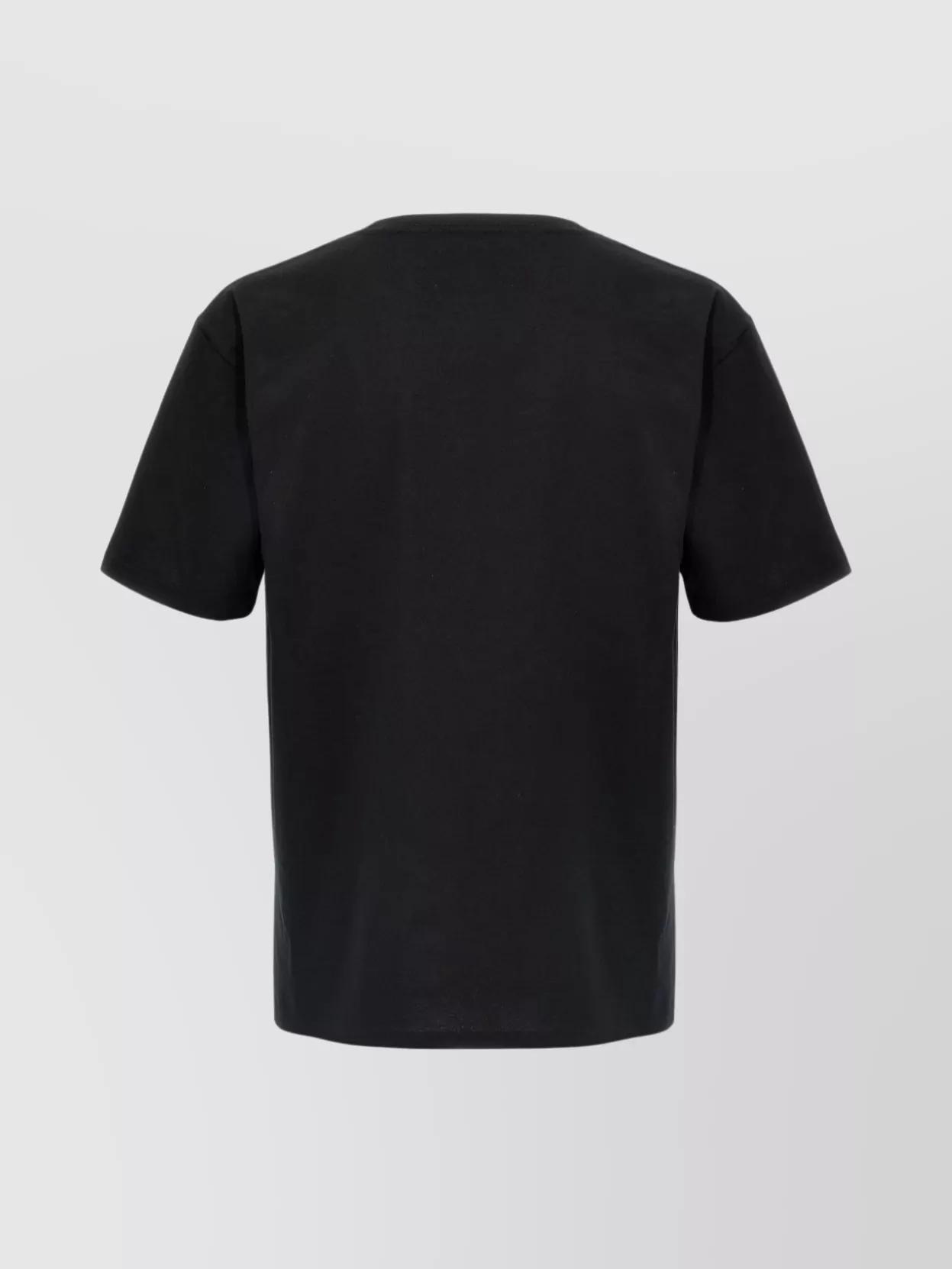 VALENTINO Crew Neck Short Sleeves T-shirts In Black Product Image