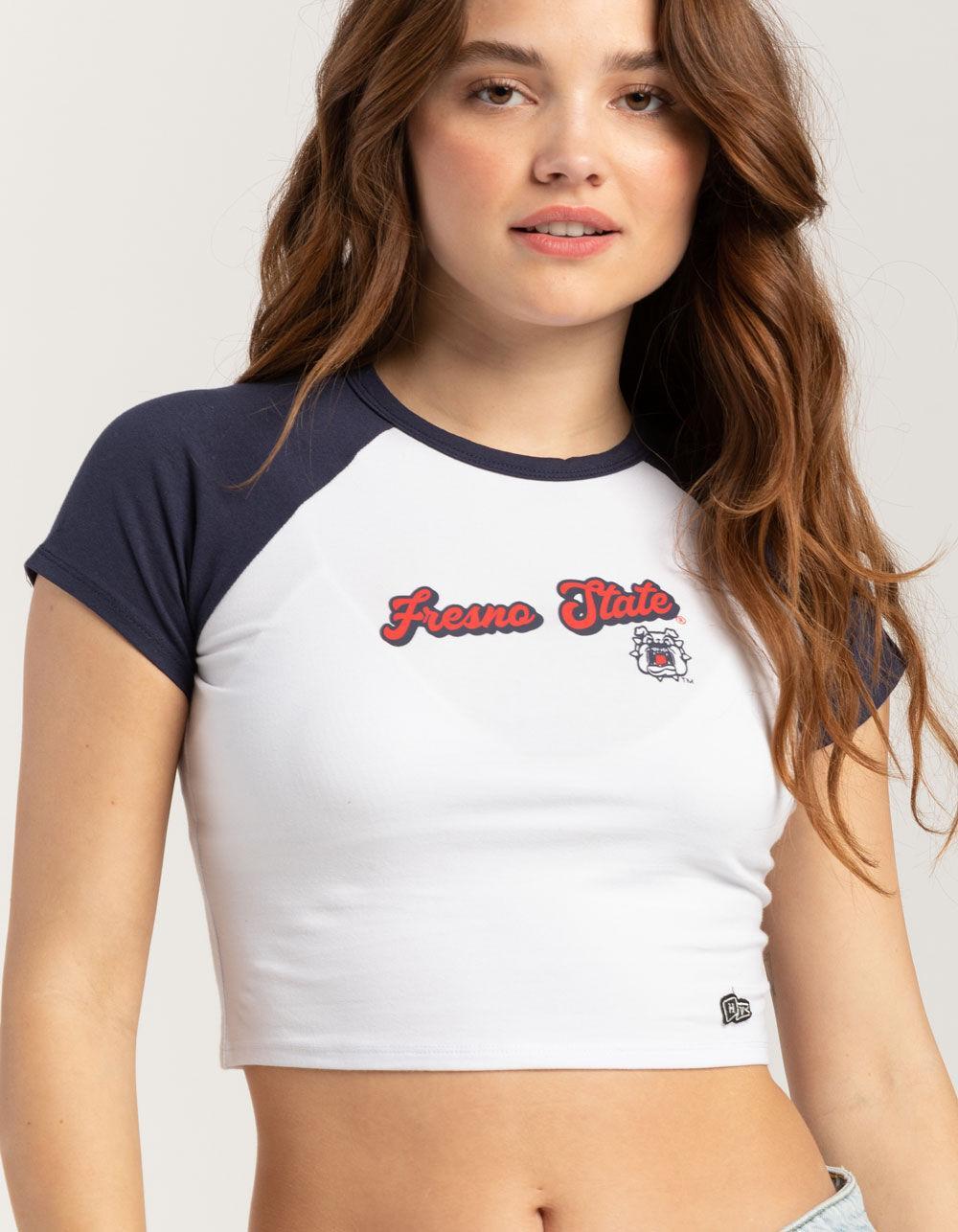 HYPE AND VICE Fresno State University Homerun Womens Raglan Tee Product Image