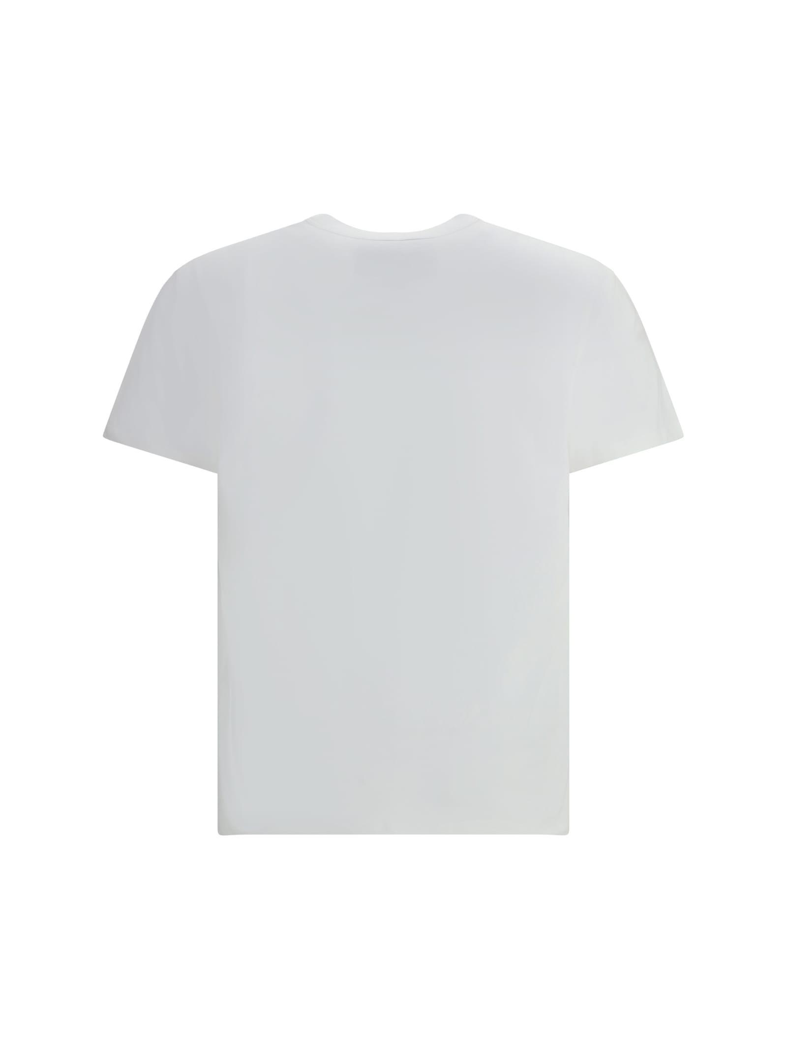 VALENTINO Logo Embroidery Crew Neck Short Sleeves T-shirt In White Product Image