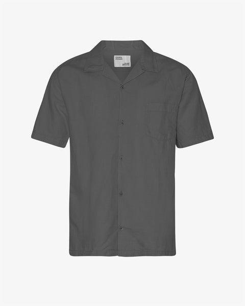 Linen Short Sleeved Shirt - Petrol Blue Product Image