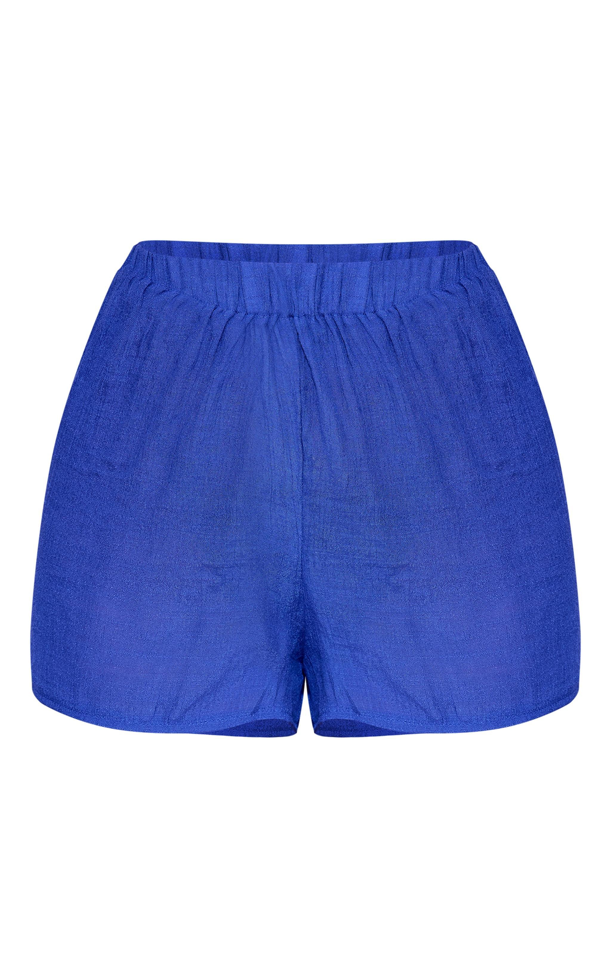 Cobalt Textured Lightweight Beach Shorts Product Image