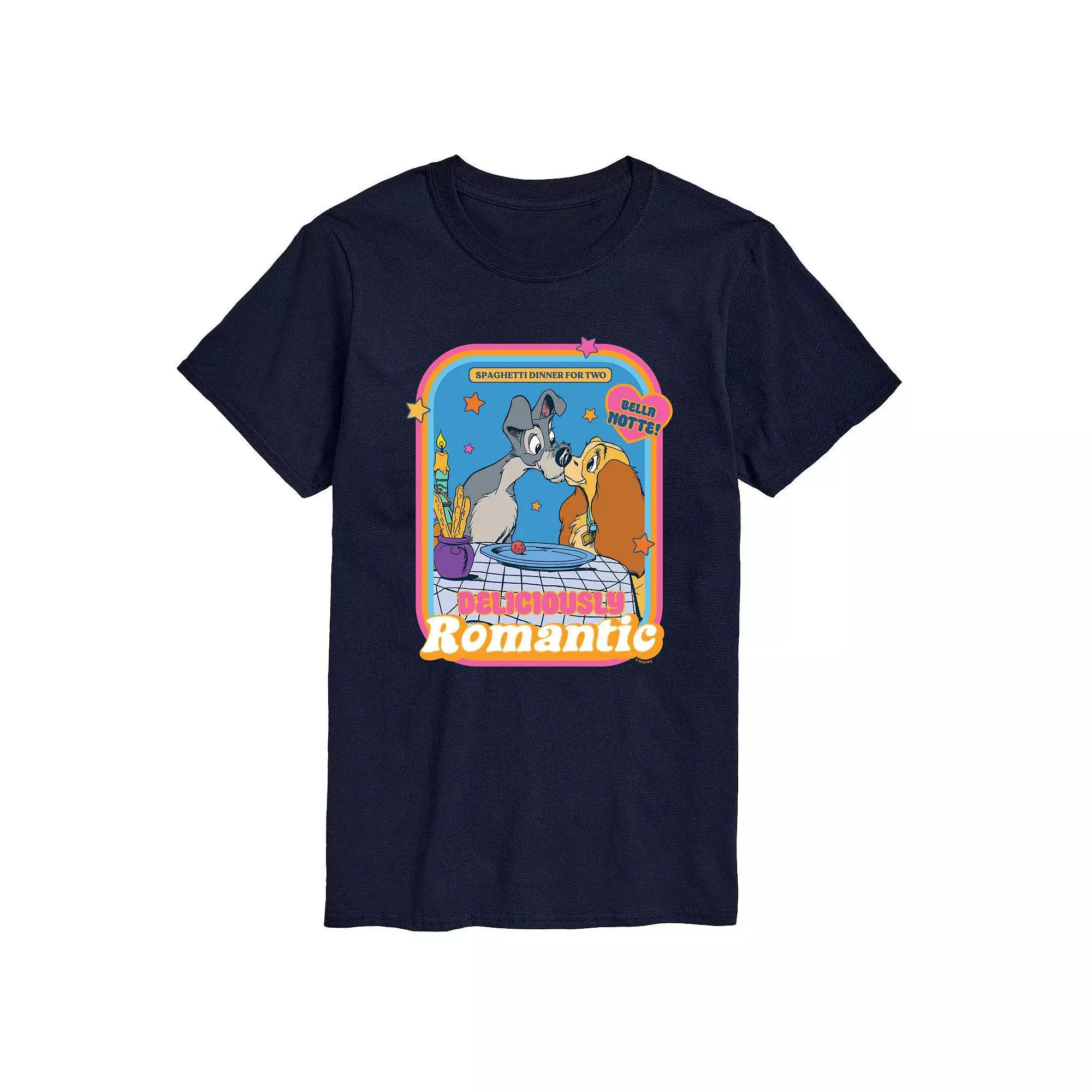 Disneys Lady and the Tramp Big & Tall Romantic Graphic Tee, Mens Product Image