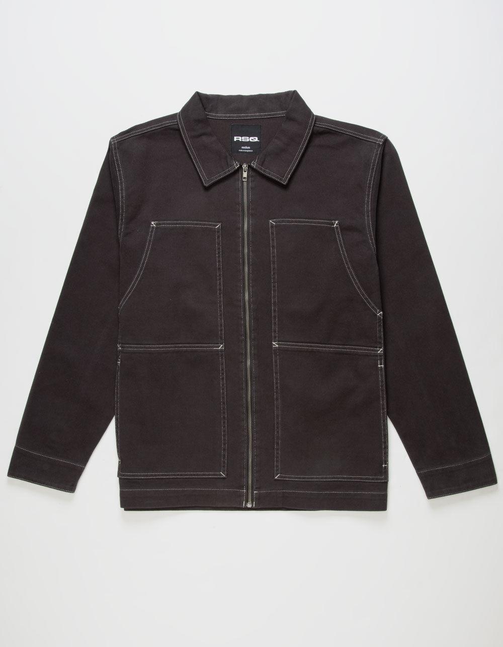 RSQ Mens Twill Workwear Jacket - BLACK Product Image