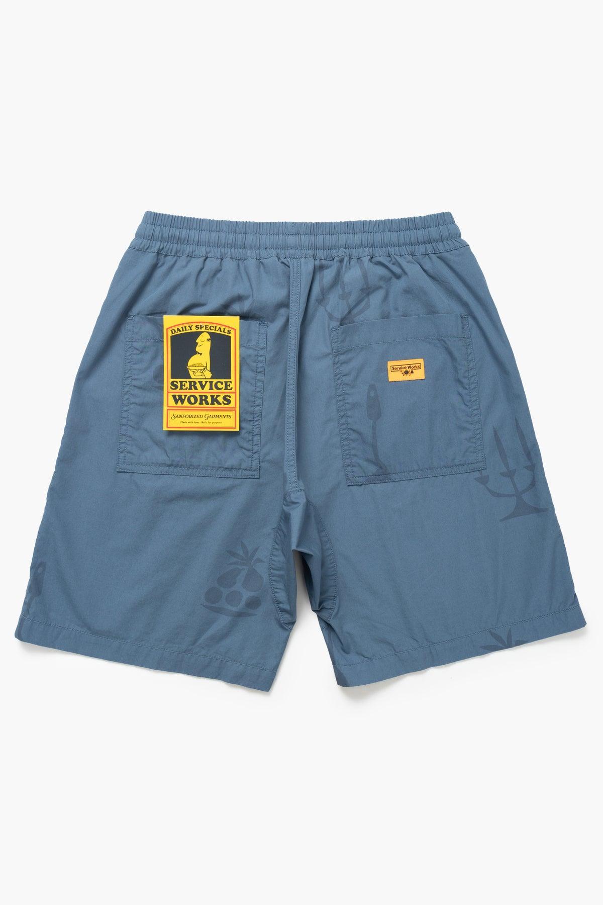Nourish Printed Chef Shorts - Slate Product Image