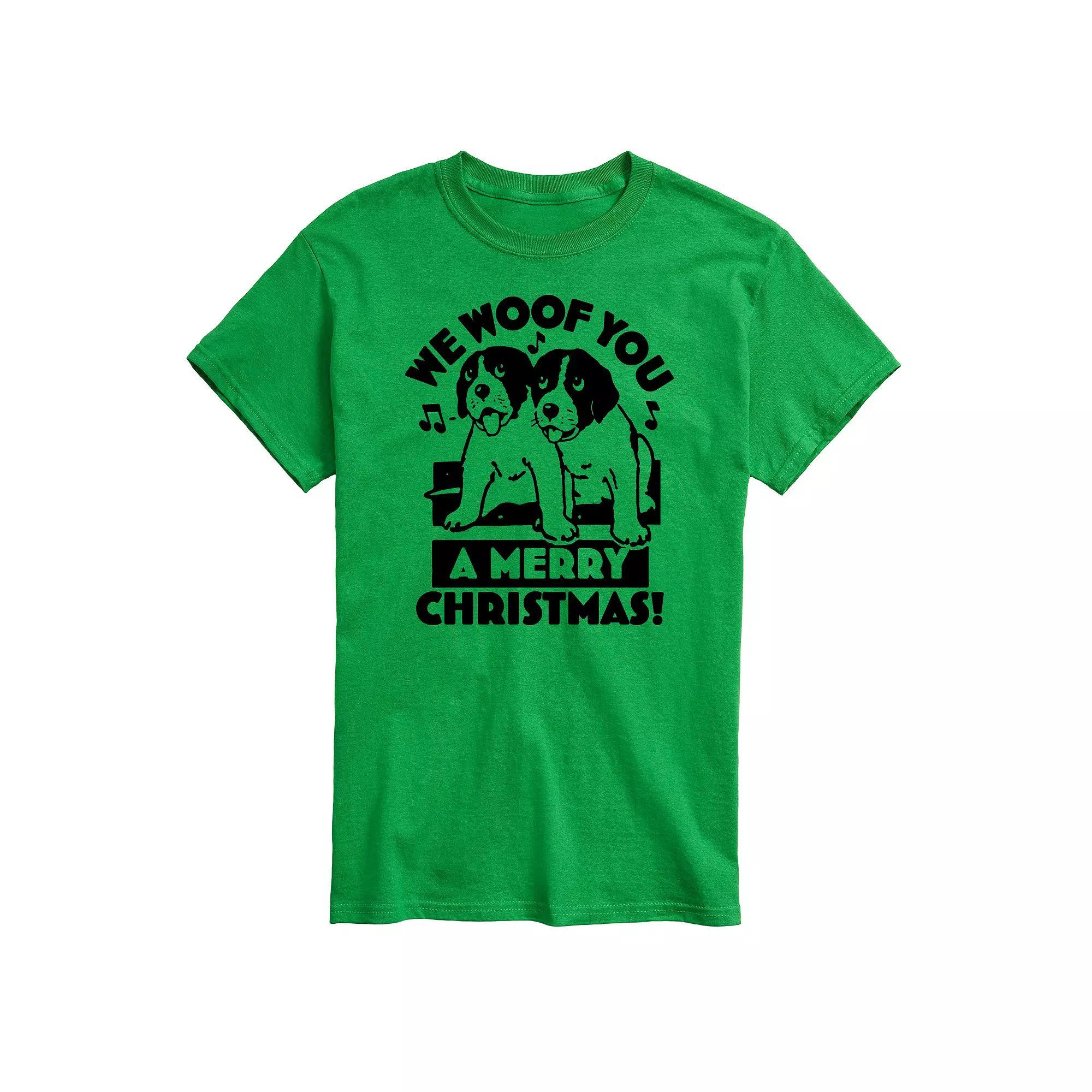 Big & Tall We Woof You Merry Christmas Graphic Tee, Mens Product Image