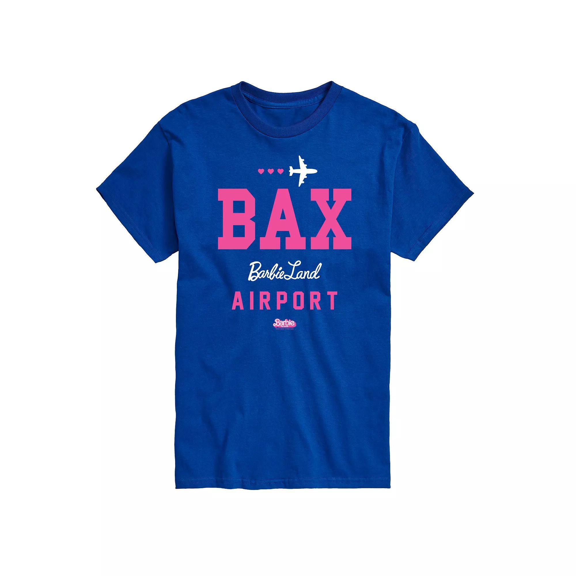 Big & Tall Barbie The Movie Barbie Land Airport Graphic Tee, Mens Product Image