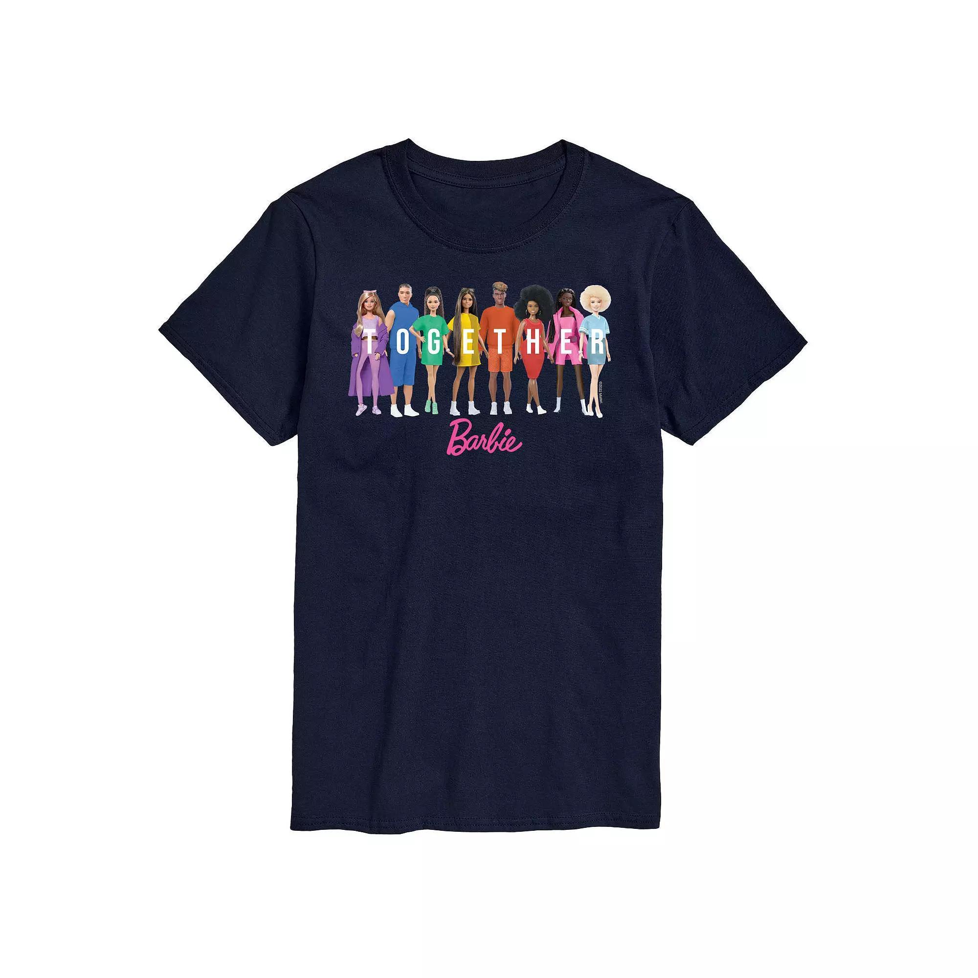 Men's Barbie Together Pride Graphic Tee, Size: XS, Black Product Image