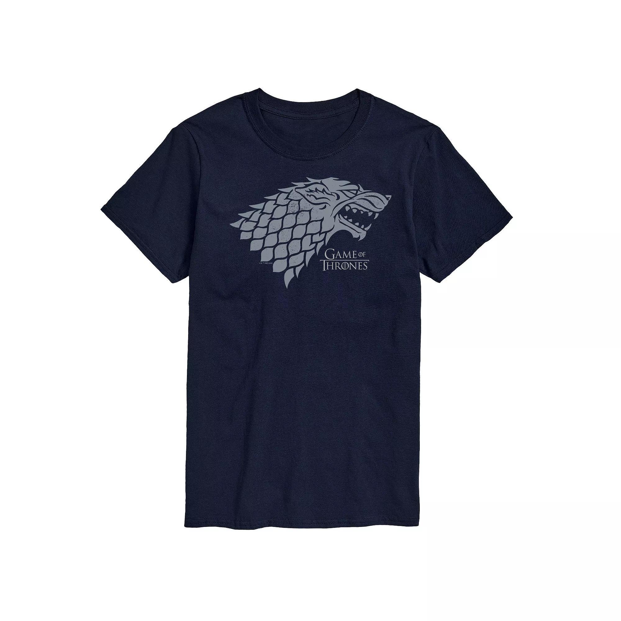 Mens Game Of Thrones Stark Wolf Head Graphic Tee Product Image