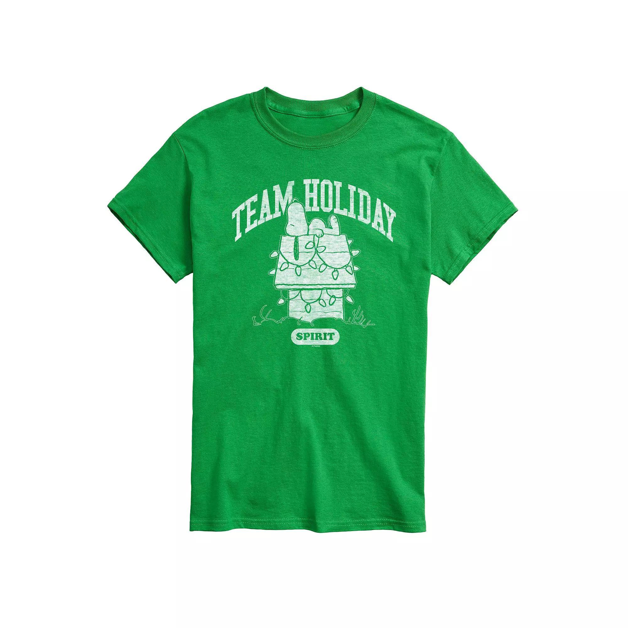 Big & Tall Peanuts Team Holiday Spirit Graphic Tee, Mens Product Image