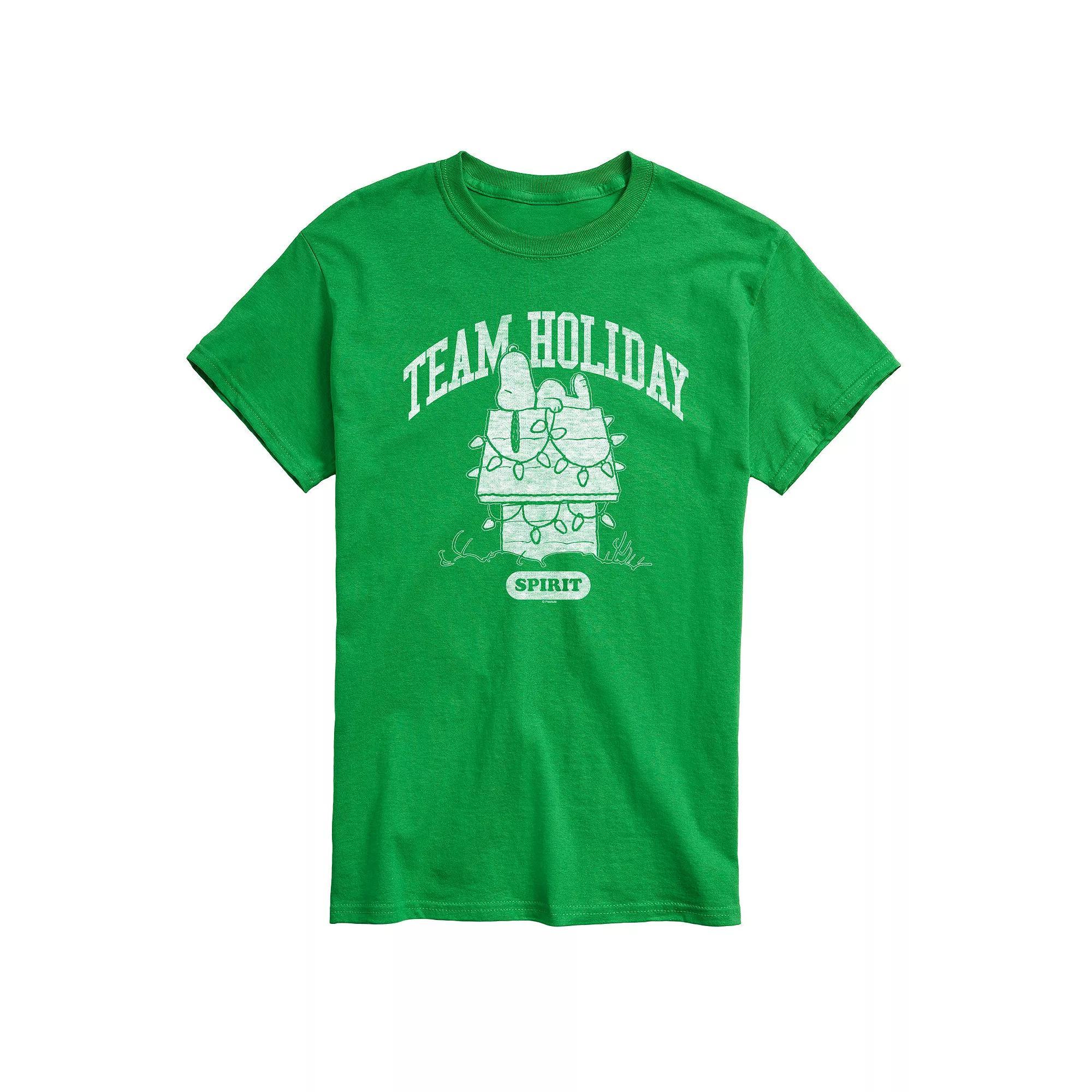 Big & Tall Peanuts Team Holiday Spirit Graphic Tee, Mens Product Image
