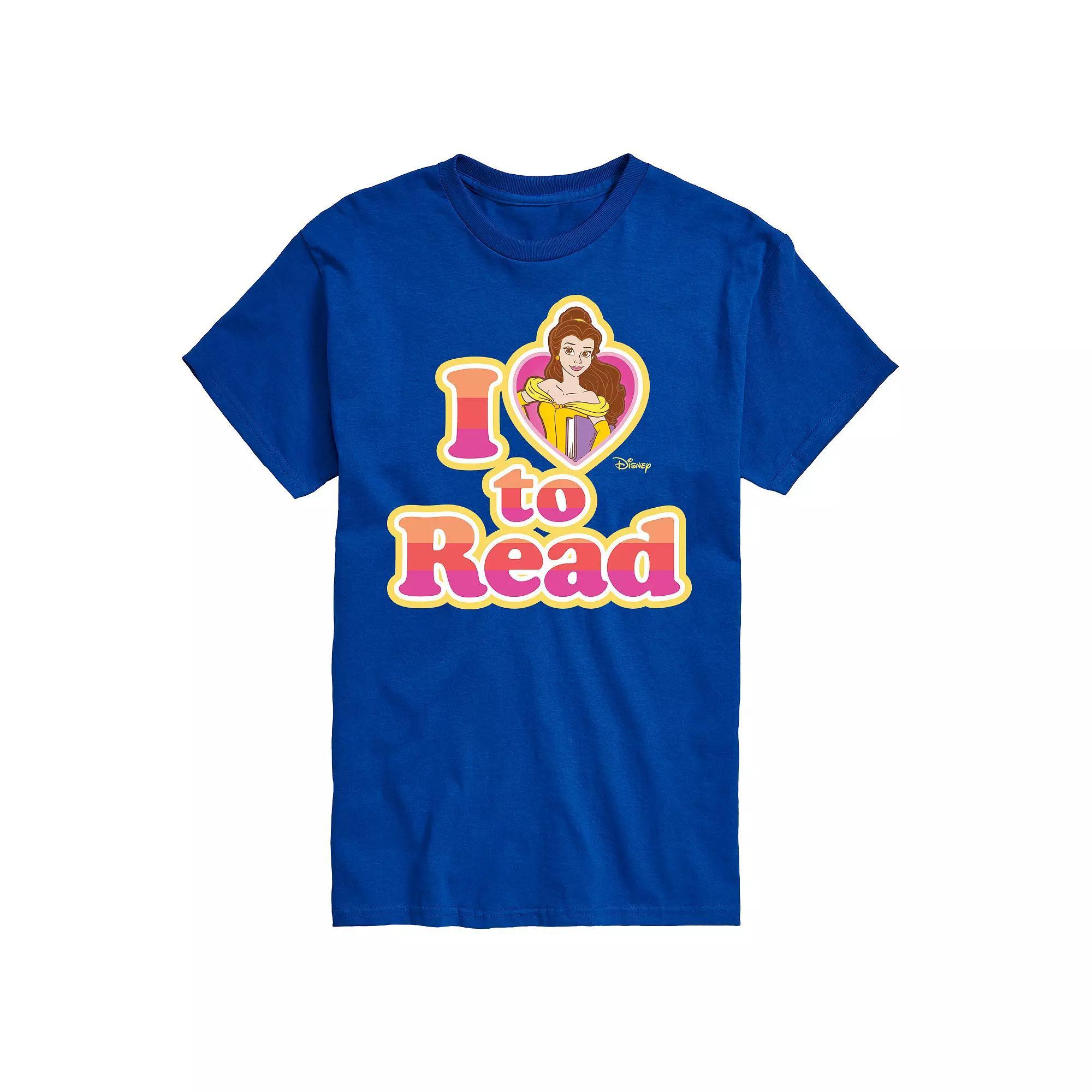 Disney Princess Big & Tall Belle I Love To Read Graphic Tee, Mens Product Image