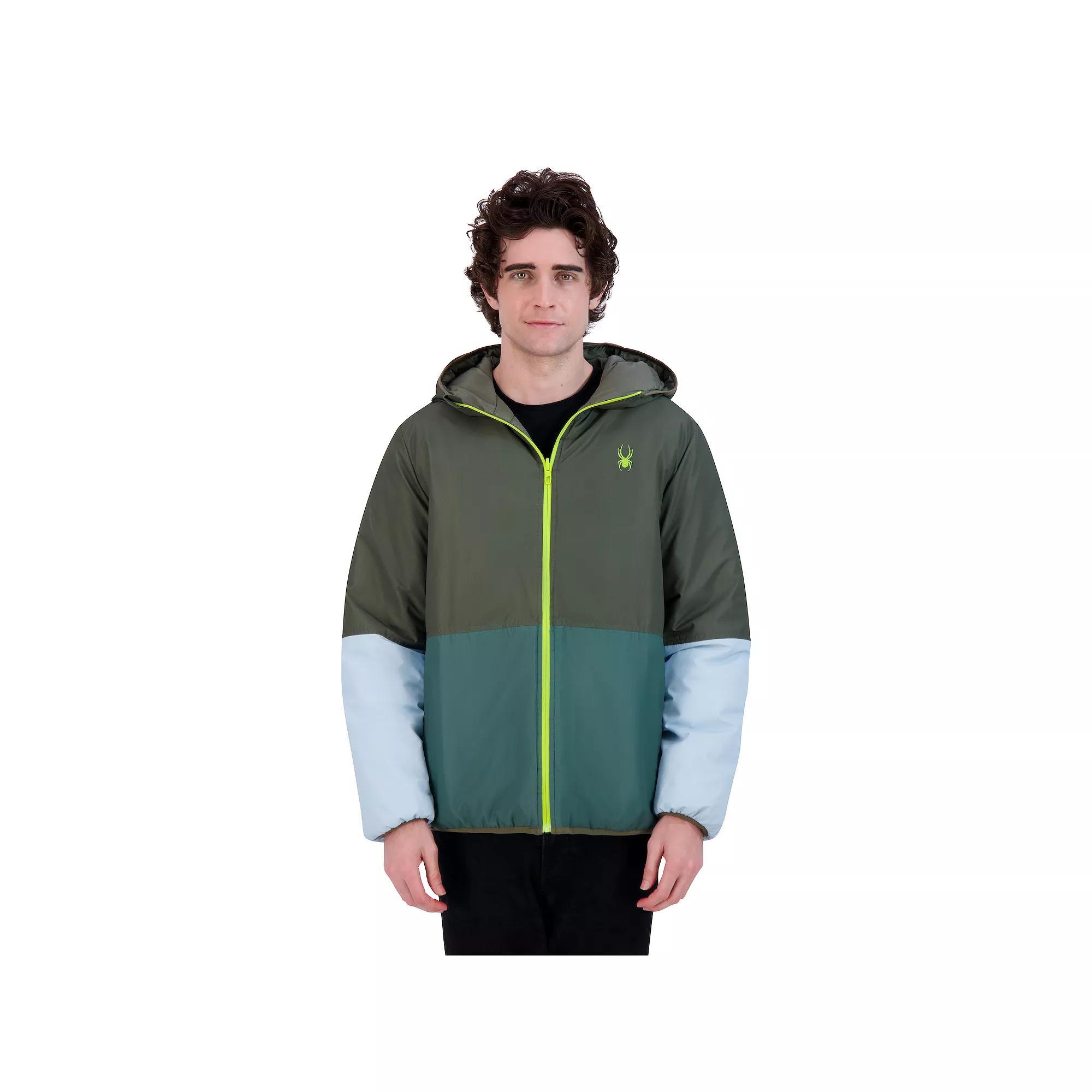 Men's Spyder Reversible Puffer Jacket, Size: Medium, Green Product Image