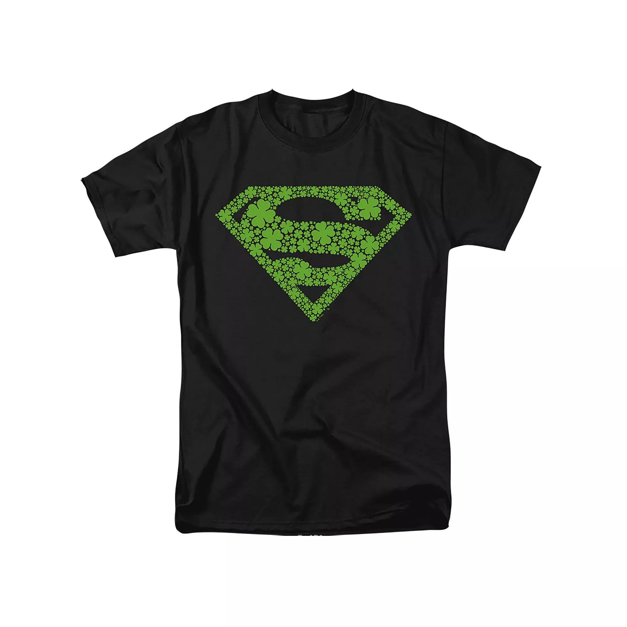 Men's Superman Shamrock Logo Graphic Tee, Size: XL, Black Product Image