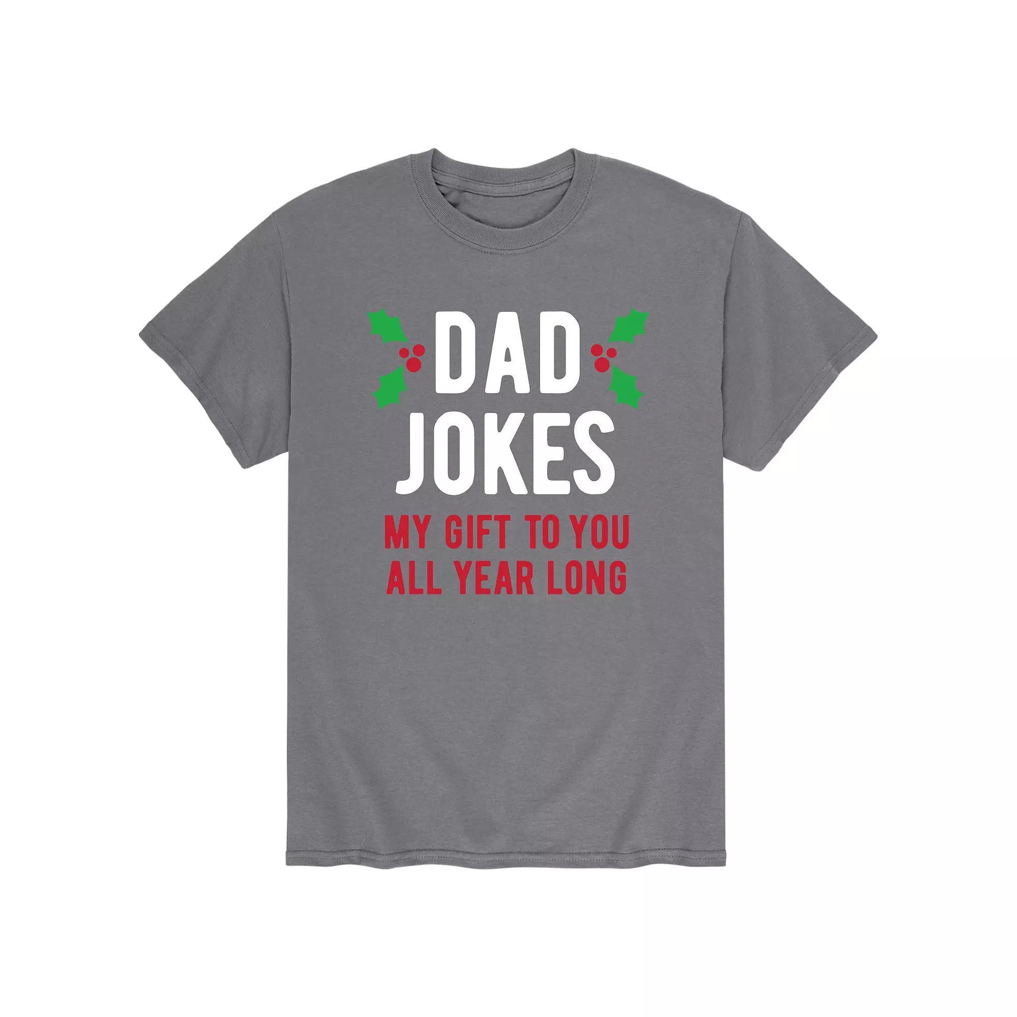Mens Dad Jokes Gift To You Tee Grey Product Image