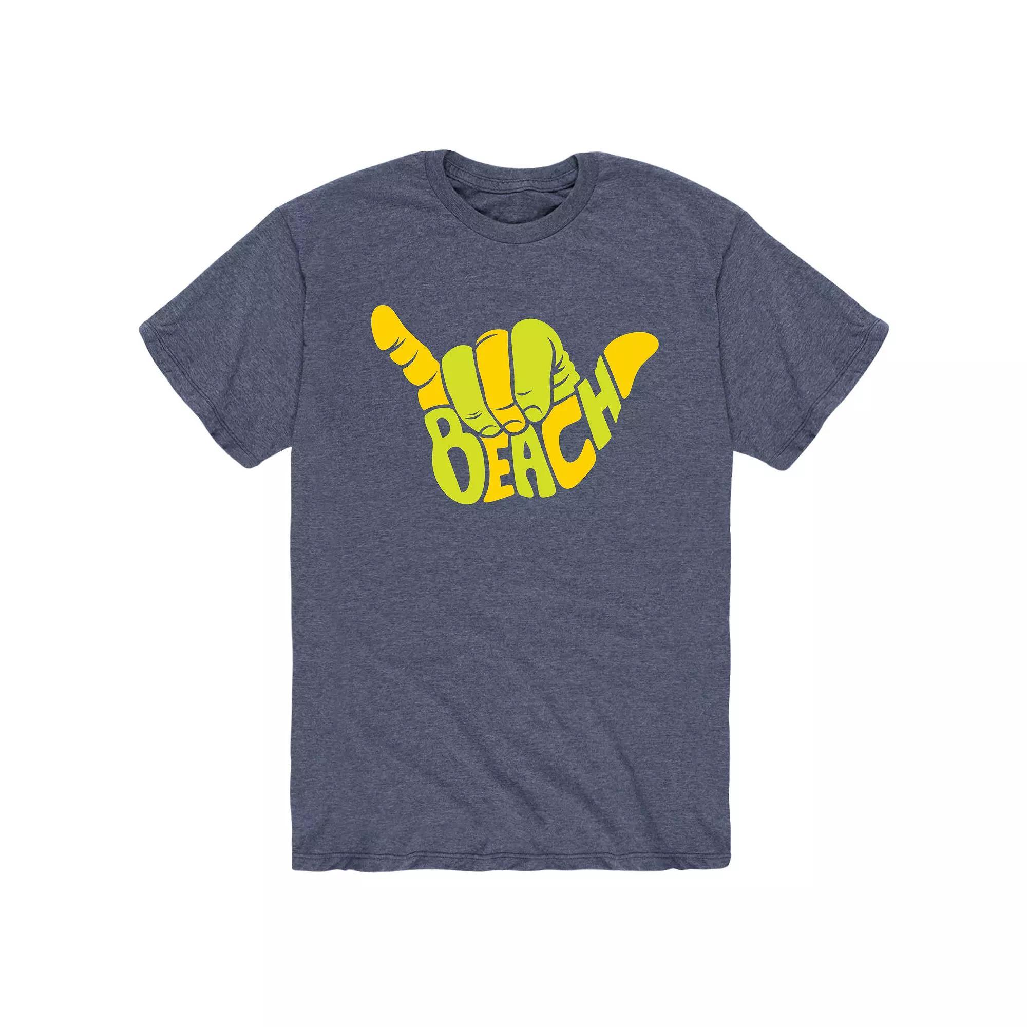 Mens Beach Aloha Hand Gesture Tee Product Image