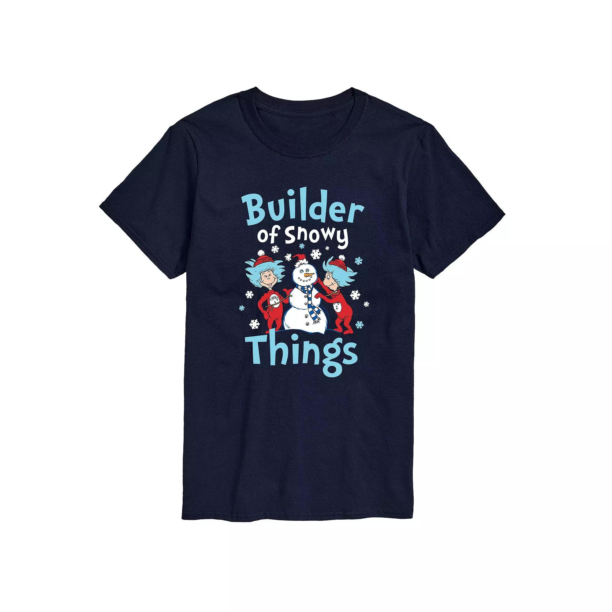 Disneys Snow White Big & Tall Stained Glass Graphic Tee, Mens Blue Product Image
