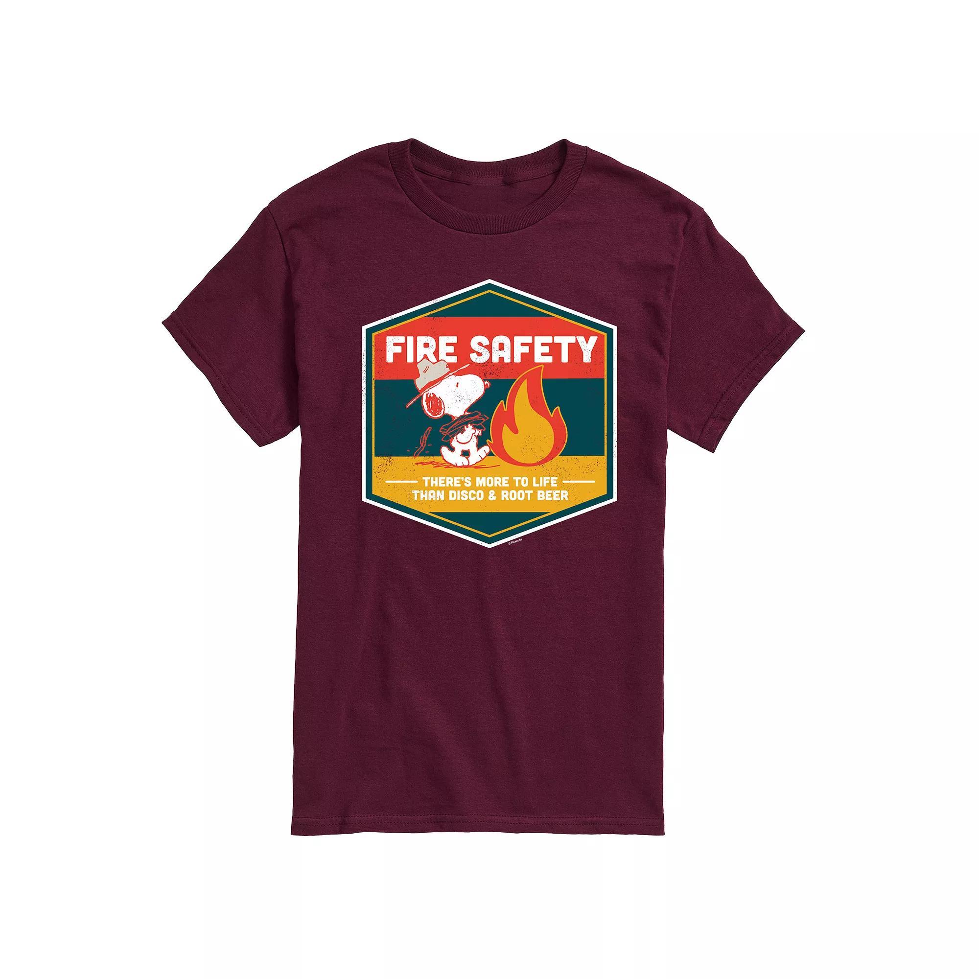 Big & Tall Peanuts Beagle Scouts Fire Safety Graphic Tee, Mens Heather Grey Product Image