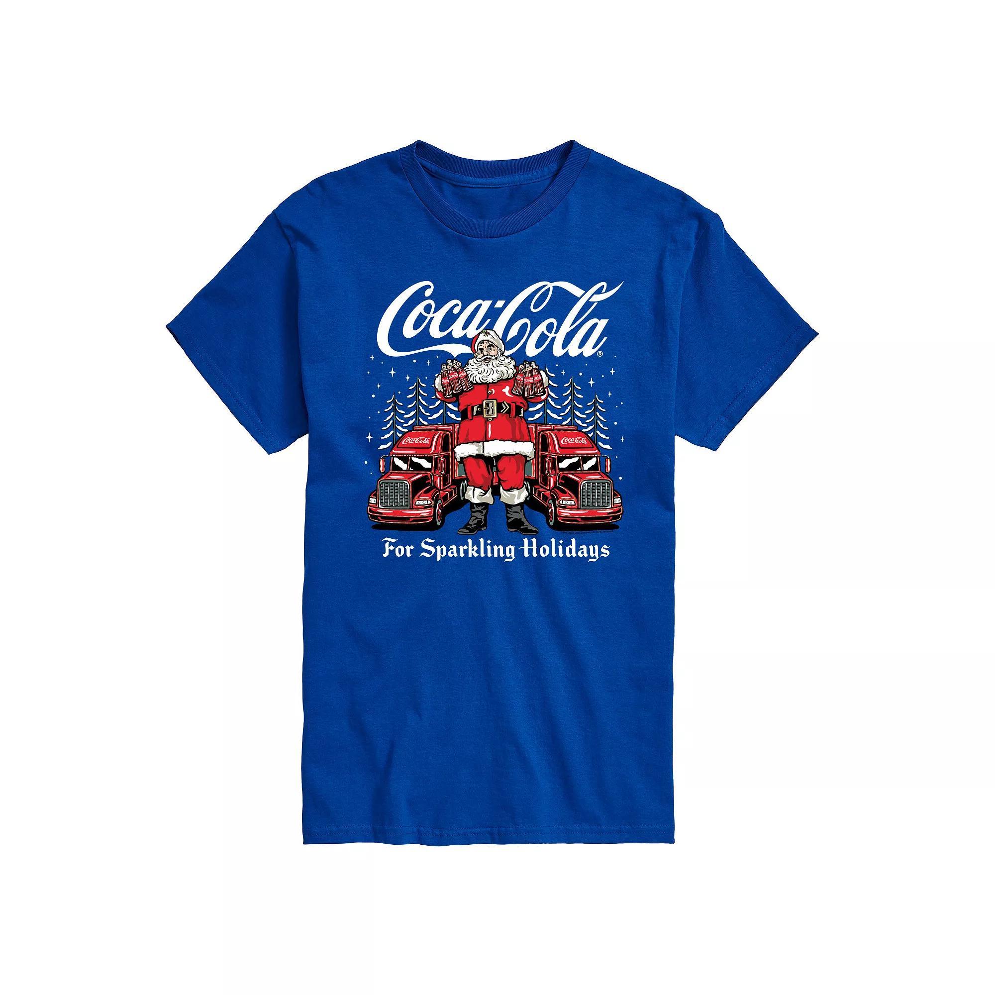 Mens Coca-Cola Santa For Sparkling Holidays Graphic Tee Product Image