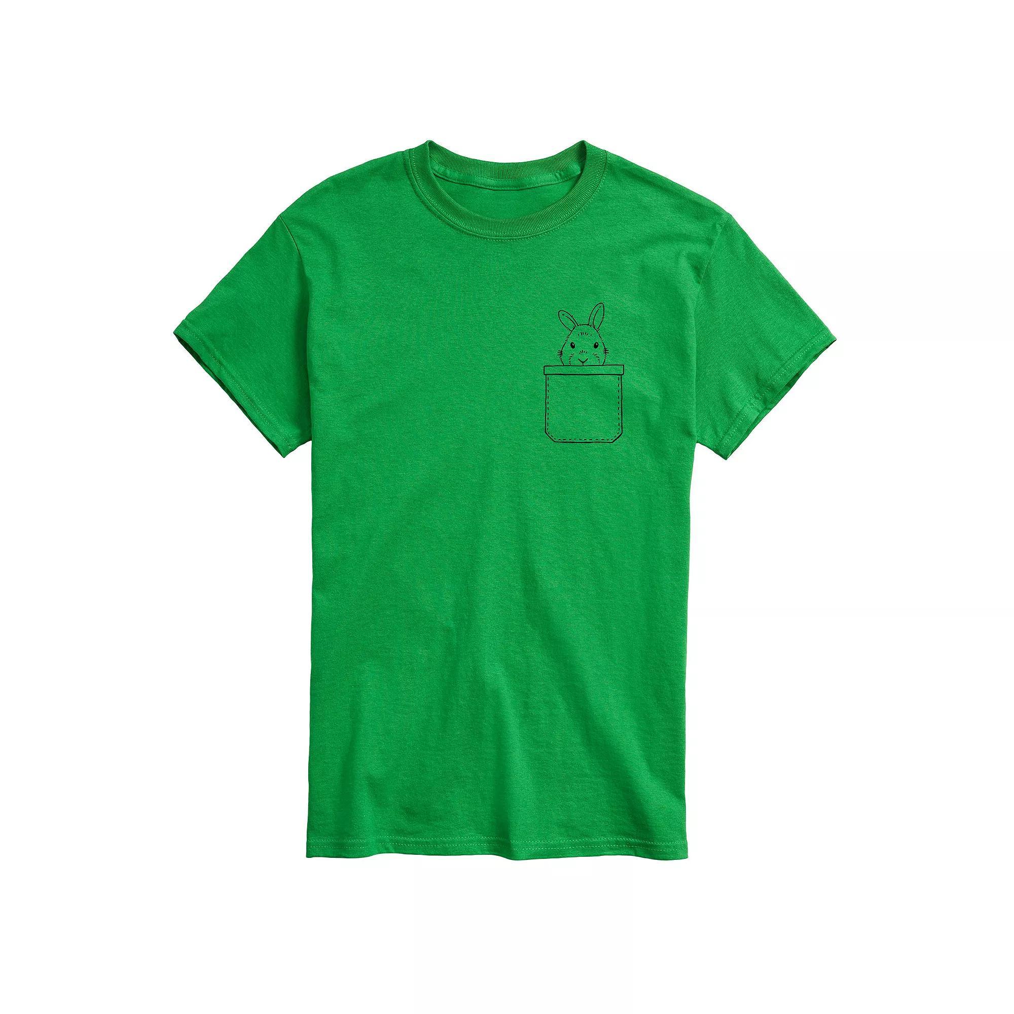 Big & Tall Bunny Pocket Tee, Men's, Size: XXL Tall, Green Product Image