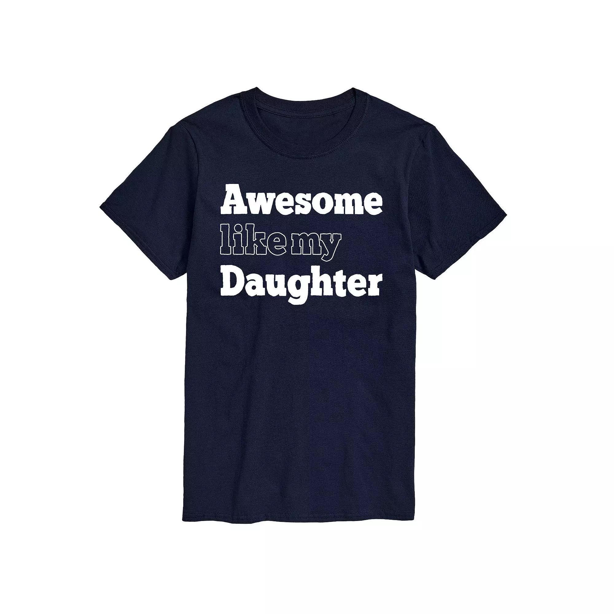 Big & Tall Awesome like my Daughter Tee, Mens Blue Product Image