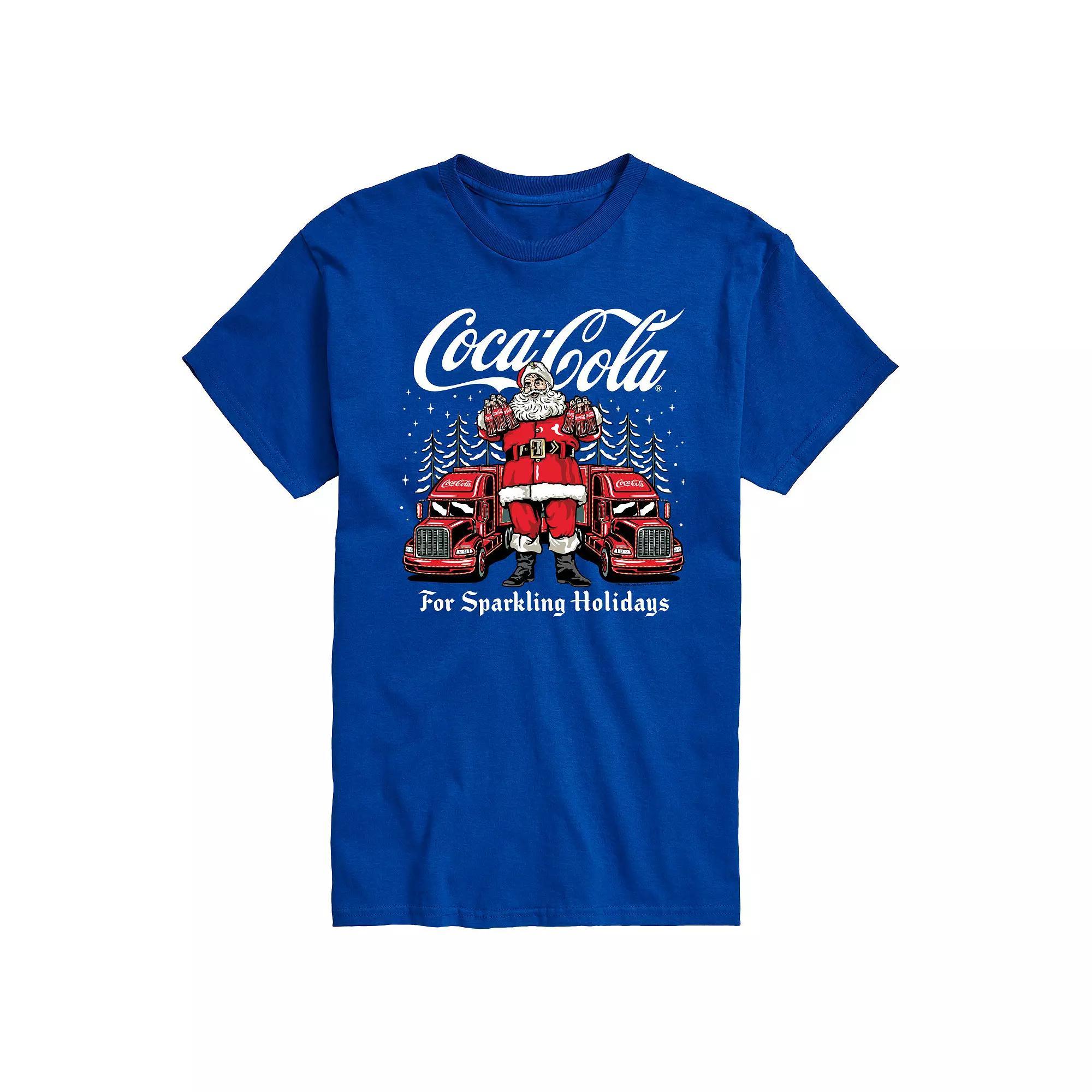 Mens Coca-Cola Santa For Sparkling Holidays Graphic Tee Product Image