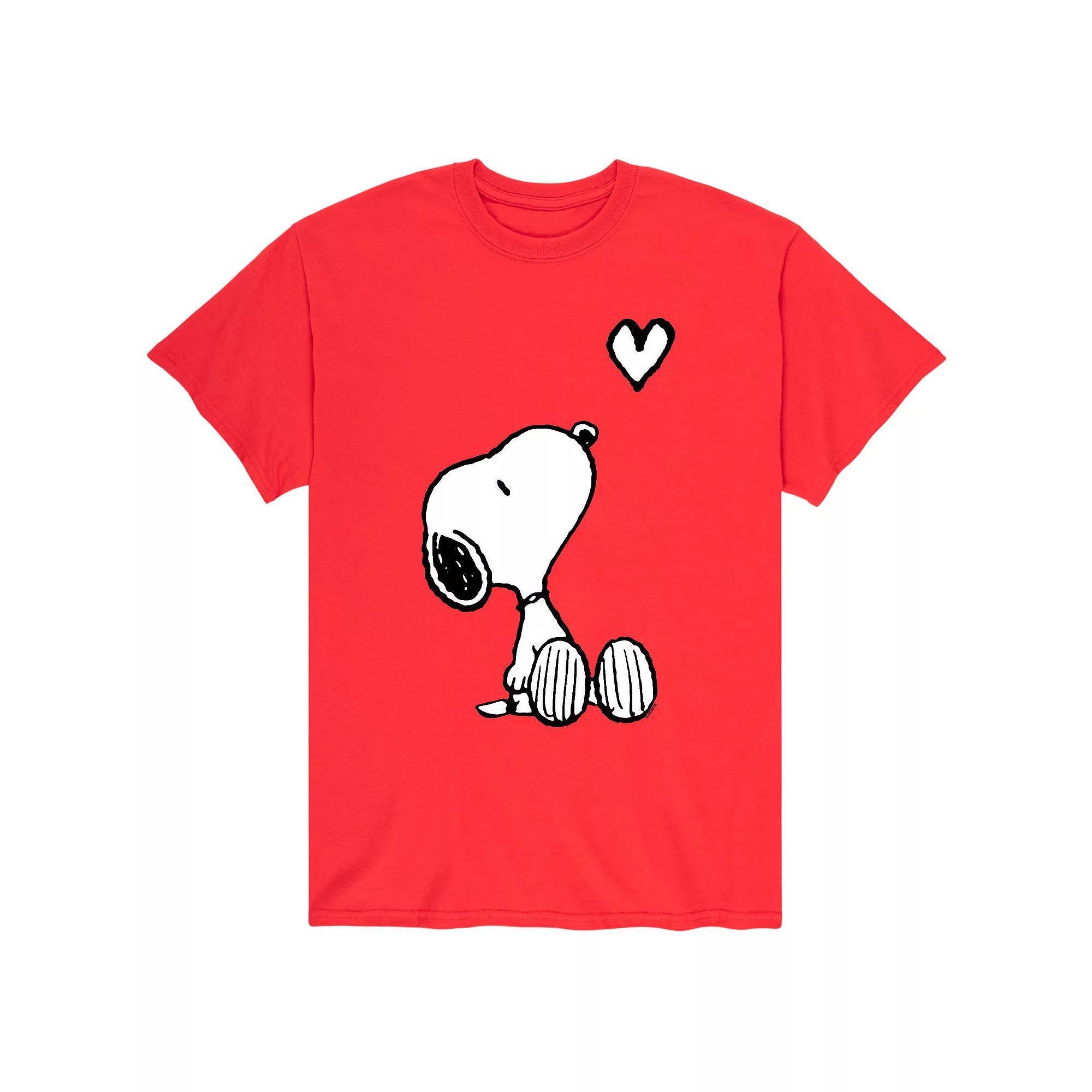 Mens Peanuts Snoopy Valentines Day Heart Tee Product Image