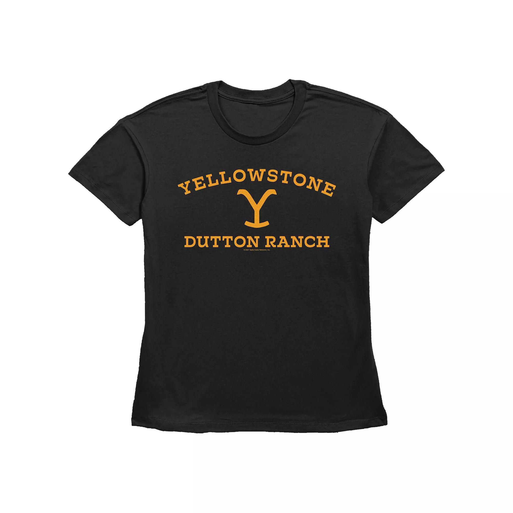 Women's Yellowstone Dutton Ranch Graphic Tee, Girl's, Size: XL, Black Product Image