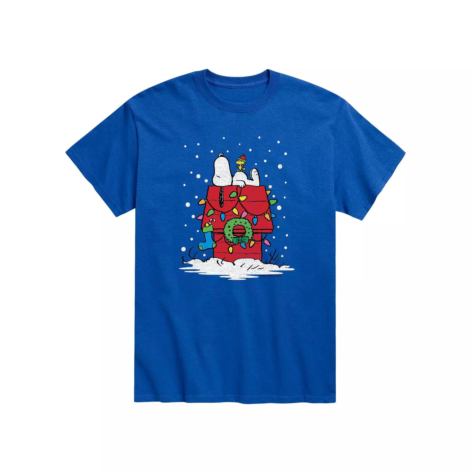 Men's Peanuts Snoopy Lit Up Tee, Size: Small, Royal Blue Product Image