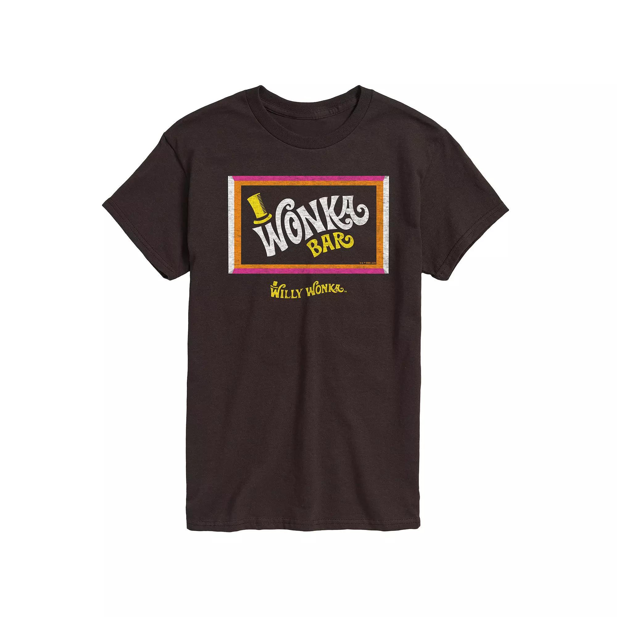 Mens Willy Wonka Wonka Bar Graphic Tee Blue Product Image