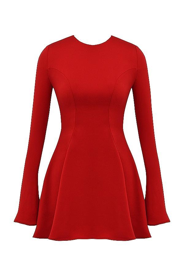 Sacha  red satin mini dress Product Image