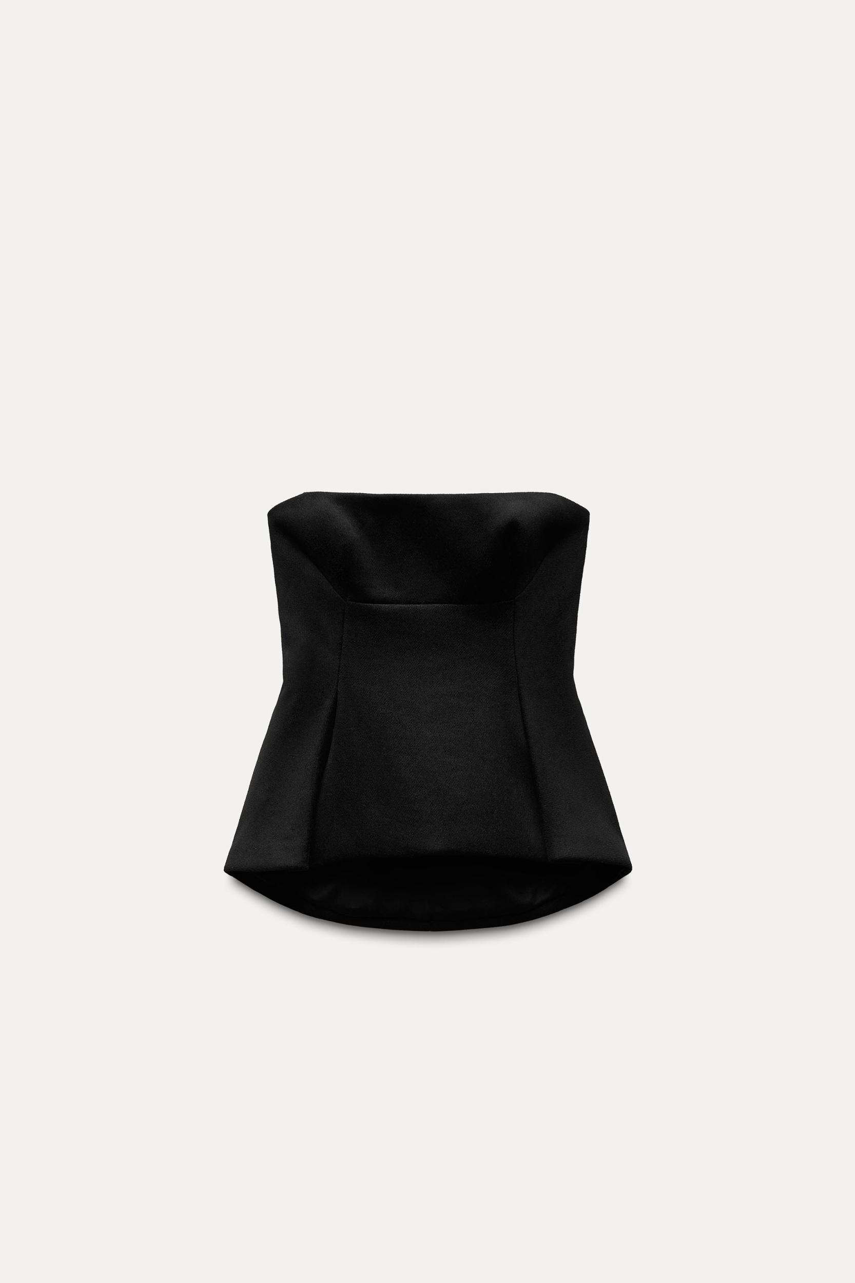 WOOL BLEND STRAPLESS TOP Product Image
