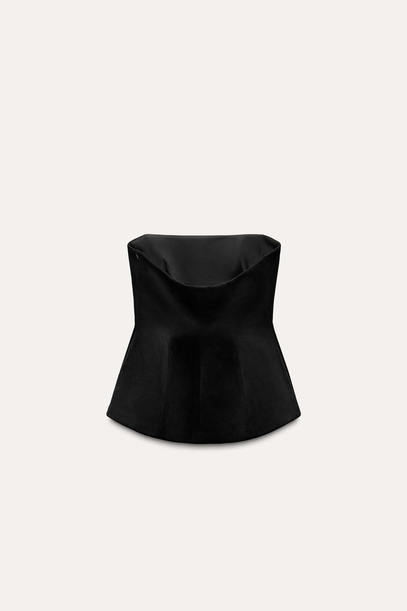 WOOL BLEND STRAPLESS TOP Product Image
