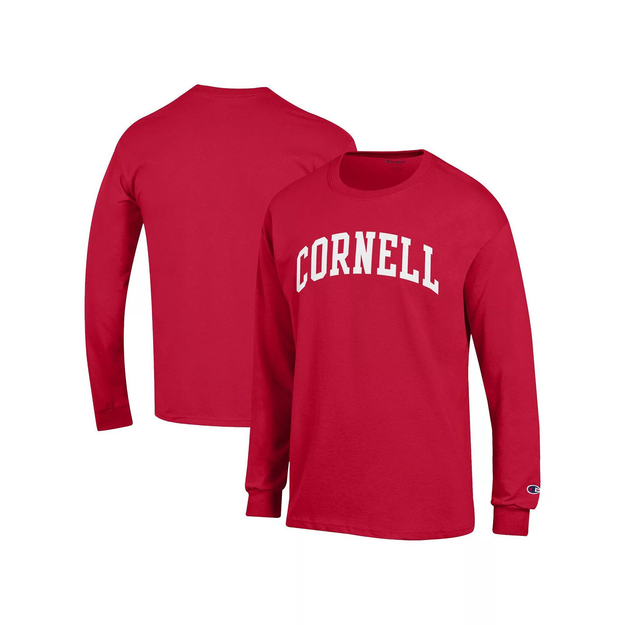 Men's Champion  Red Cornell Big Red Basic Arch Long Sleeve T-Shirt, Size: XL, Nc2 Red Product Image
