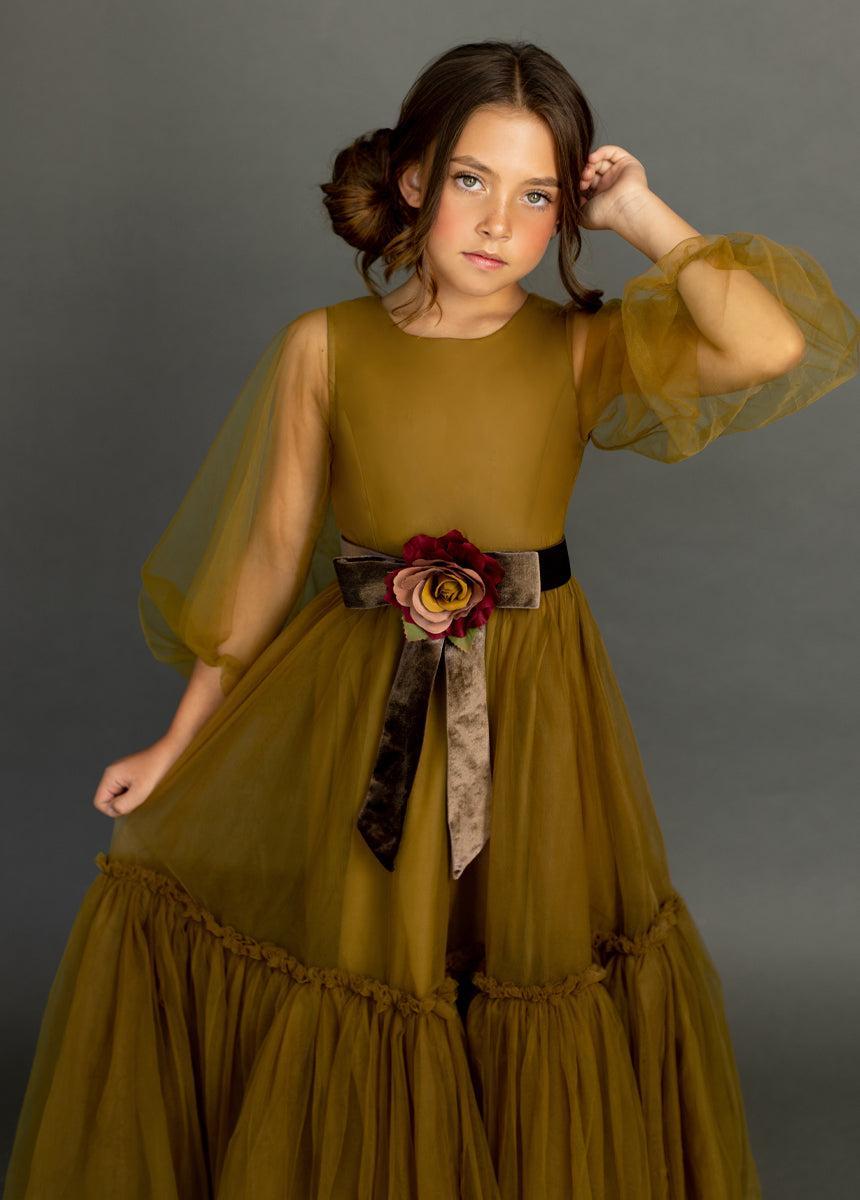 Tianna Dress in Bistre Girls Product Image