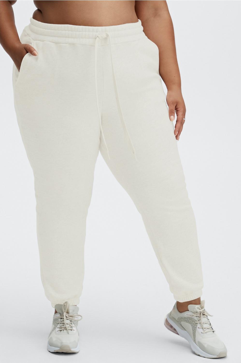 Fabletics Go-To Sweatpant Womens white plus Size 2X Product Image