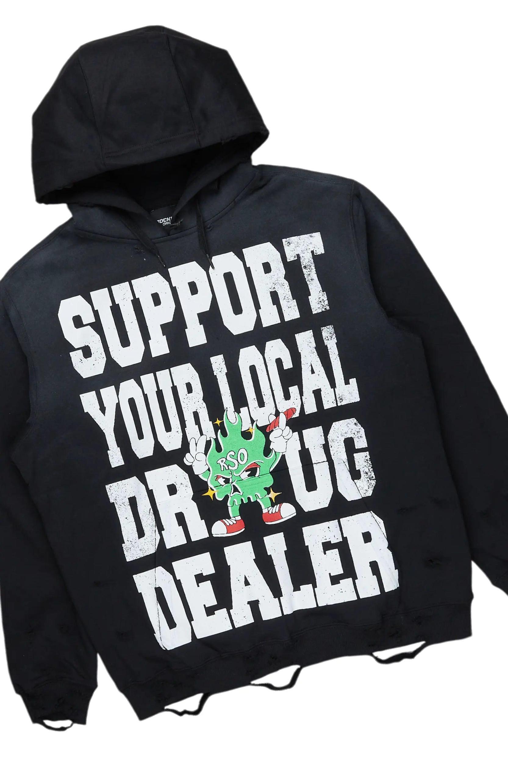 Tarl Black Hoodie/Super Stacked Flare Jean Bundle Male Product Image