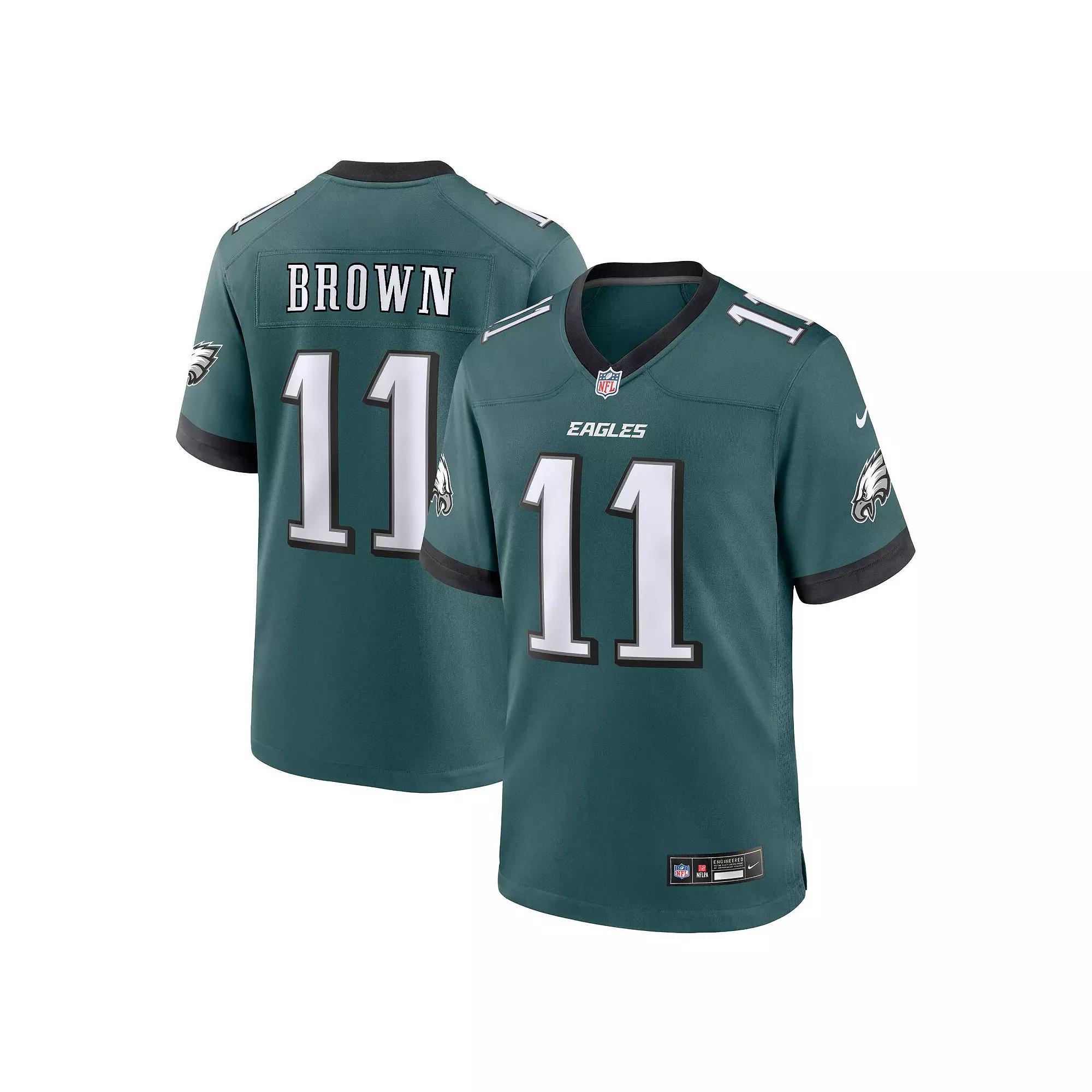Men's Nike A.J. Brown Midnight Green Philadelphia Eagles Team Game Jersey, Size: XL Product Image