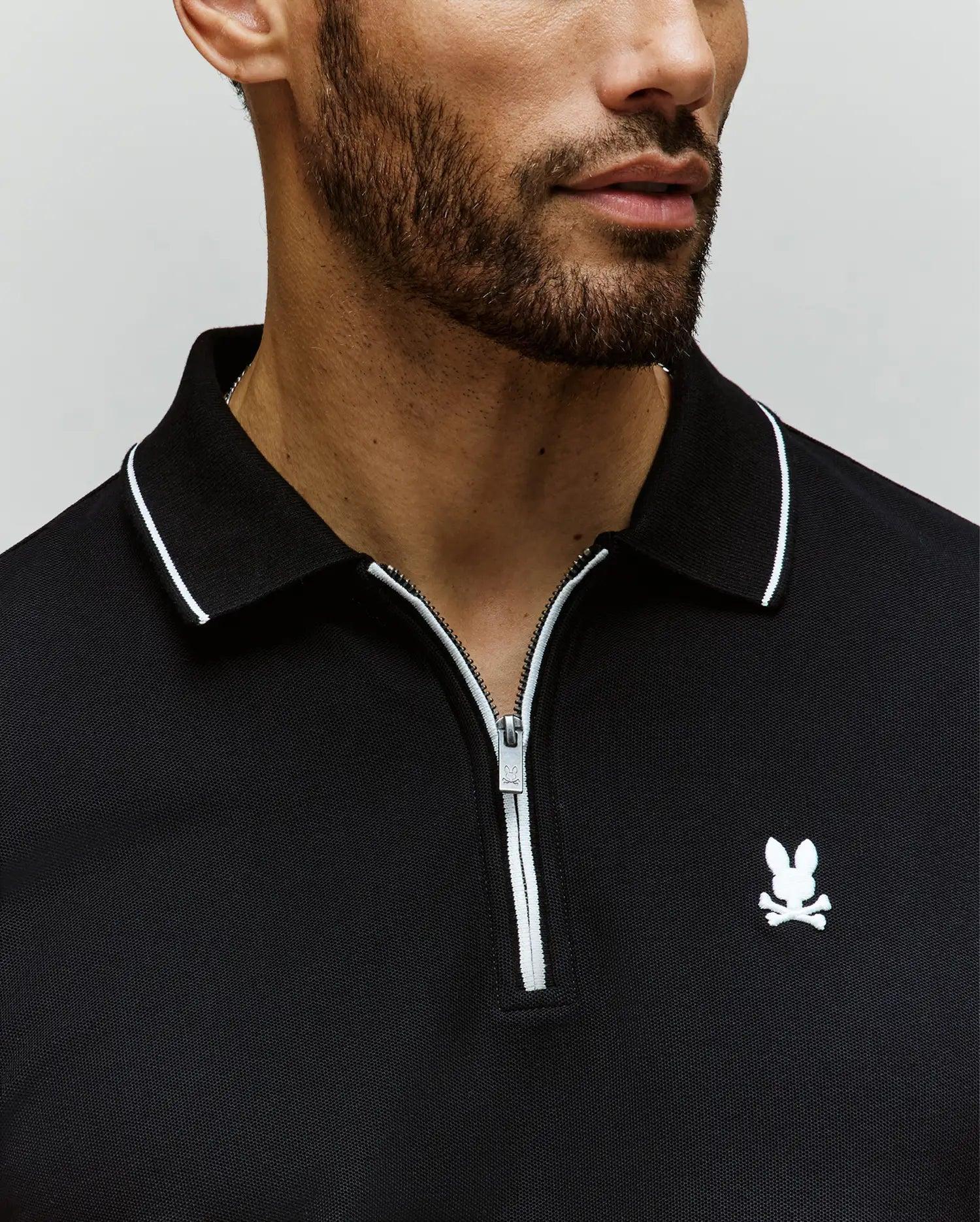 MENS DANE ZIP PIQUE POLO - MT0100103 Product Image