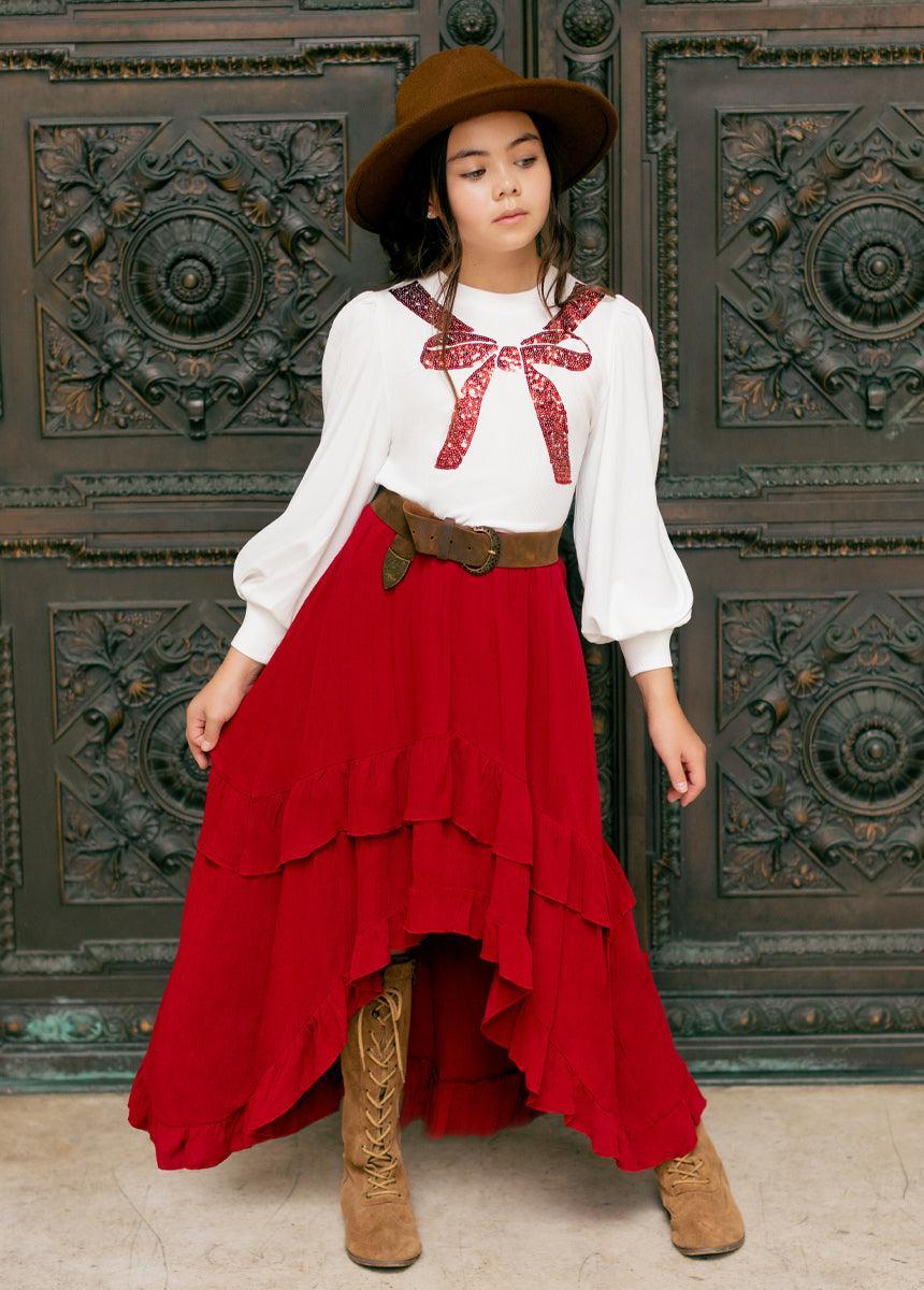 Ashton Top in Ecru Girls Product Image