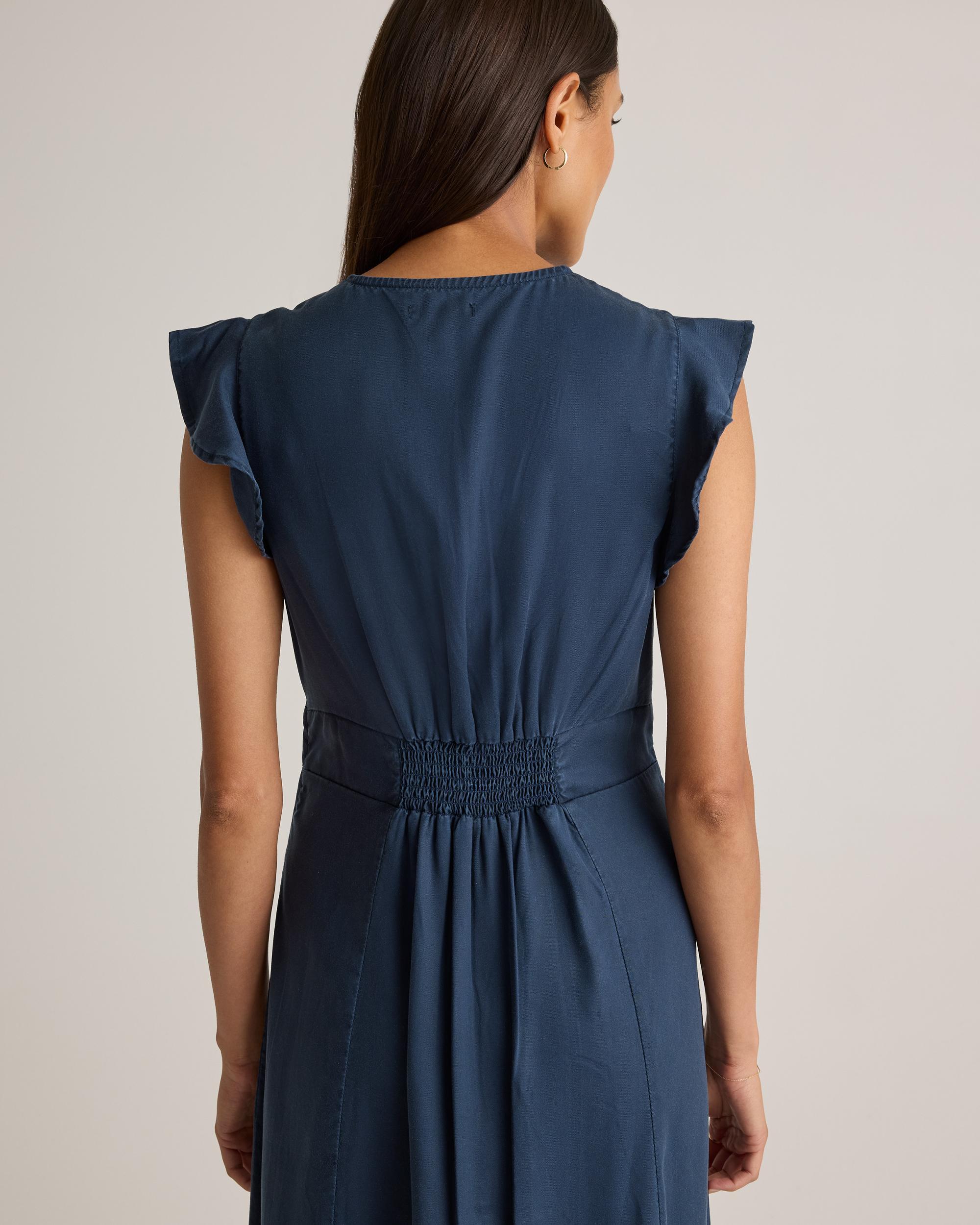 Quince | Women's Vintage Wash Tencel Button Front Midi Dress Product Image