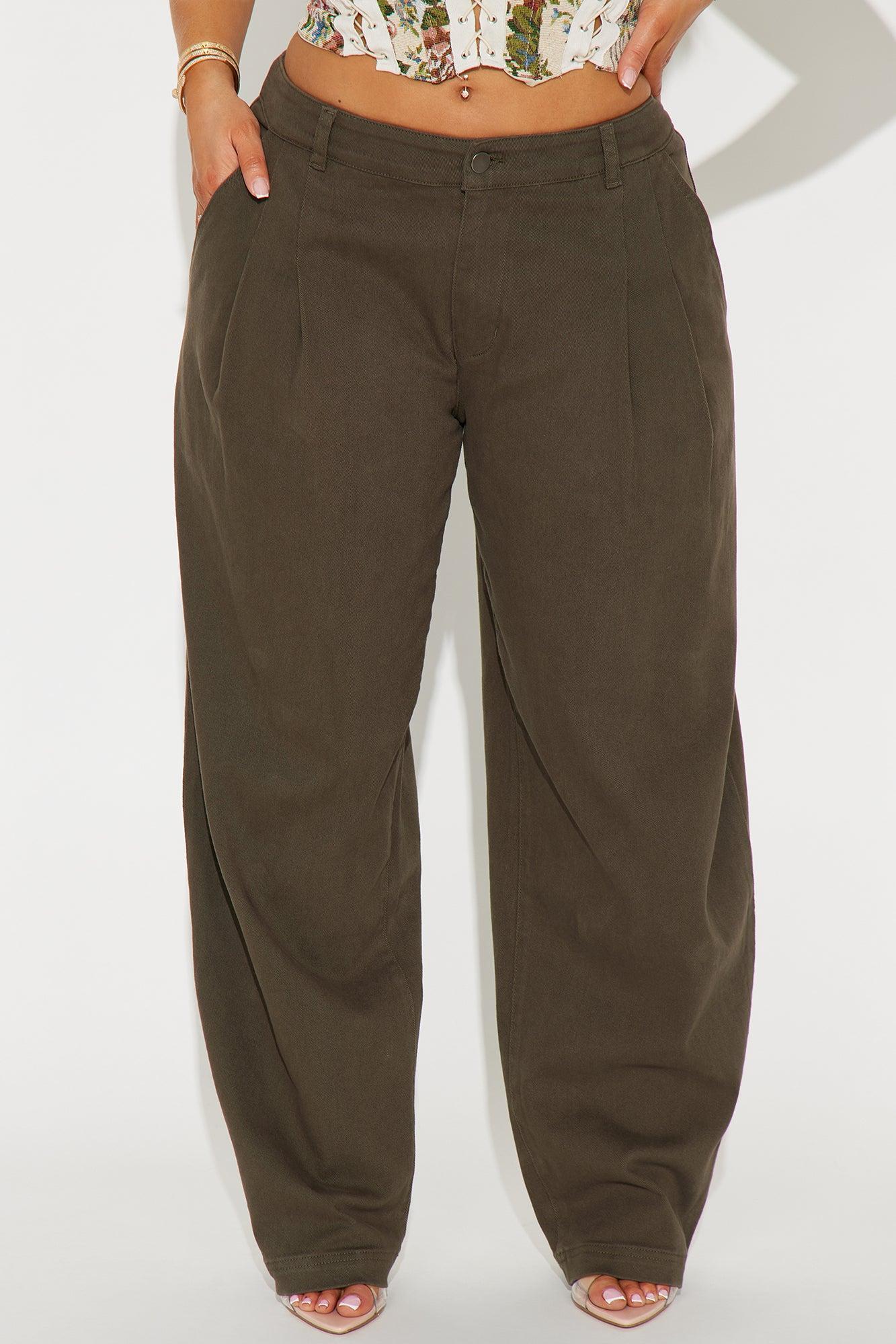 How Would You Feel Barrel Pant - Olive Product Image