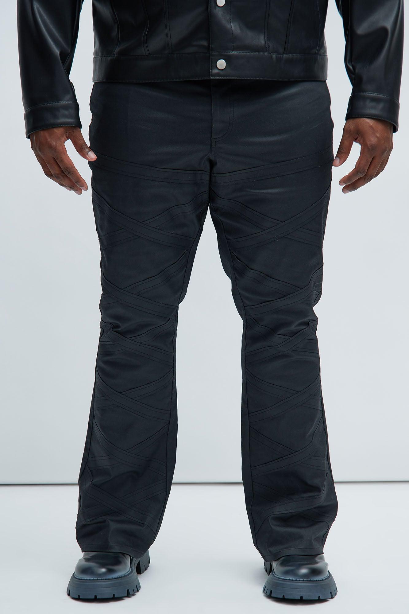 LLoyd Waxed Stacked Slim Flare Jeans - Black Product Image