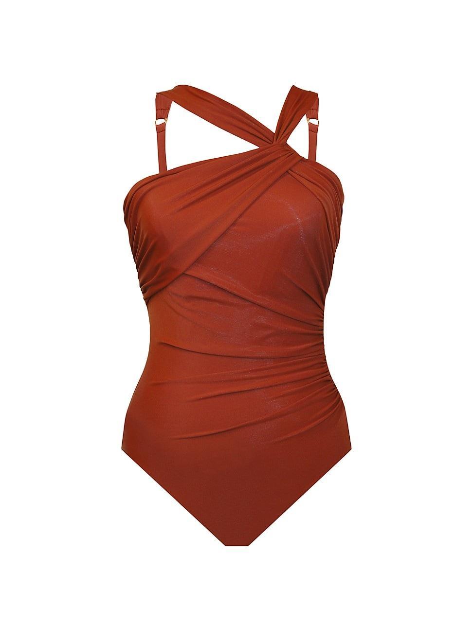 Miraclesuit Rock Solid Europa Asymmetric Underwire One Piece Swimsuit Product Image