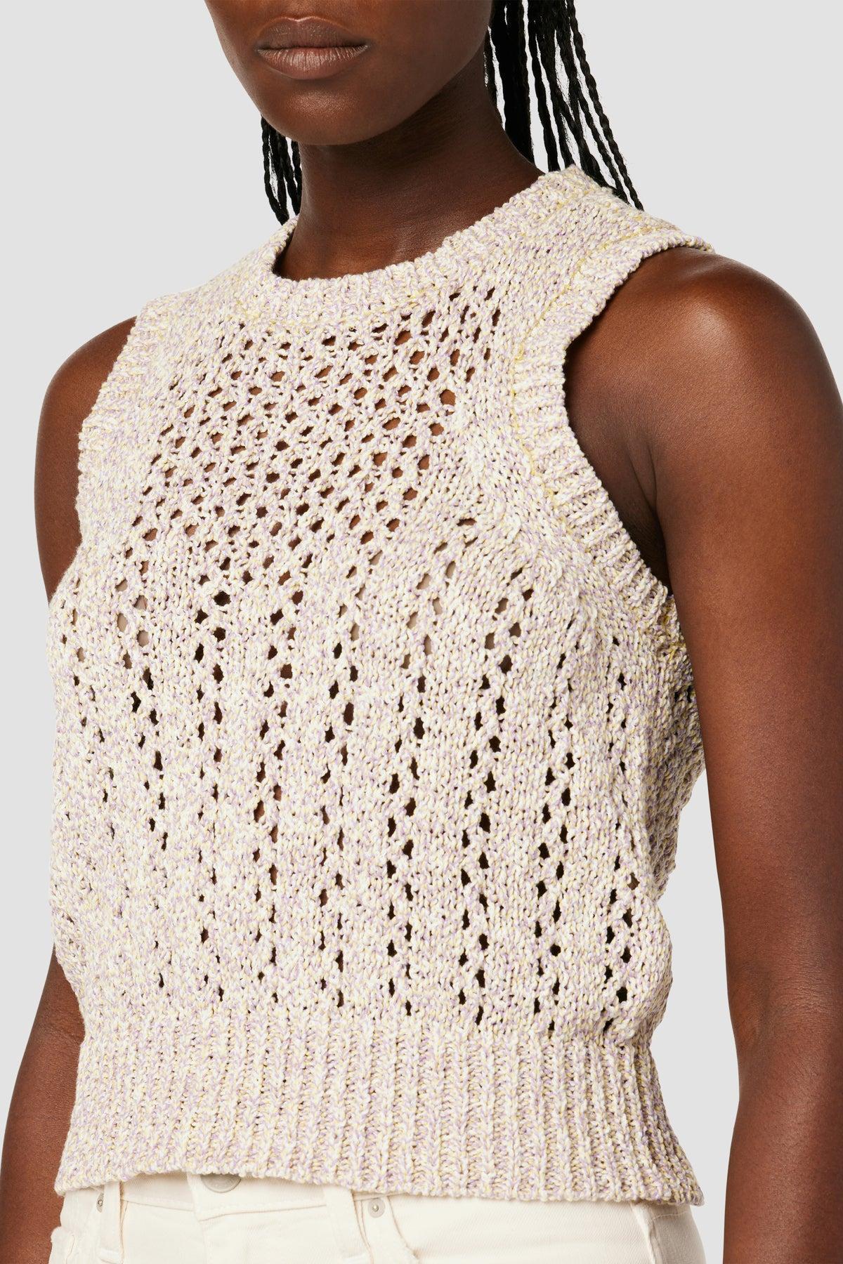 Crewneck V-Stitch Sweater Tank Female Product Image