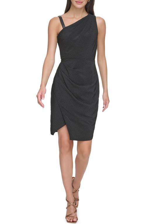 DKNY Sleeveless Mix Media Studded Dress Women's Clothing Product Image