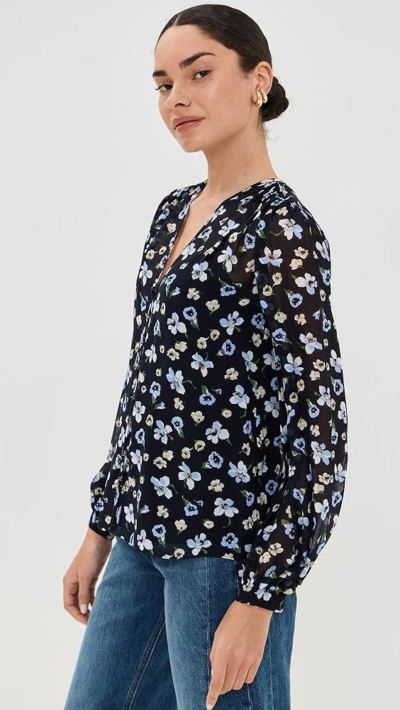 Veronica Beard Alec Silk Top | Shopbop Product Image